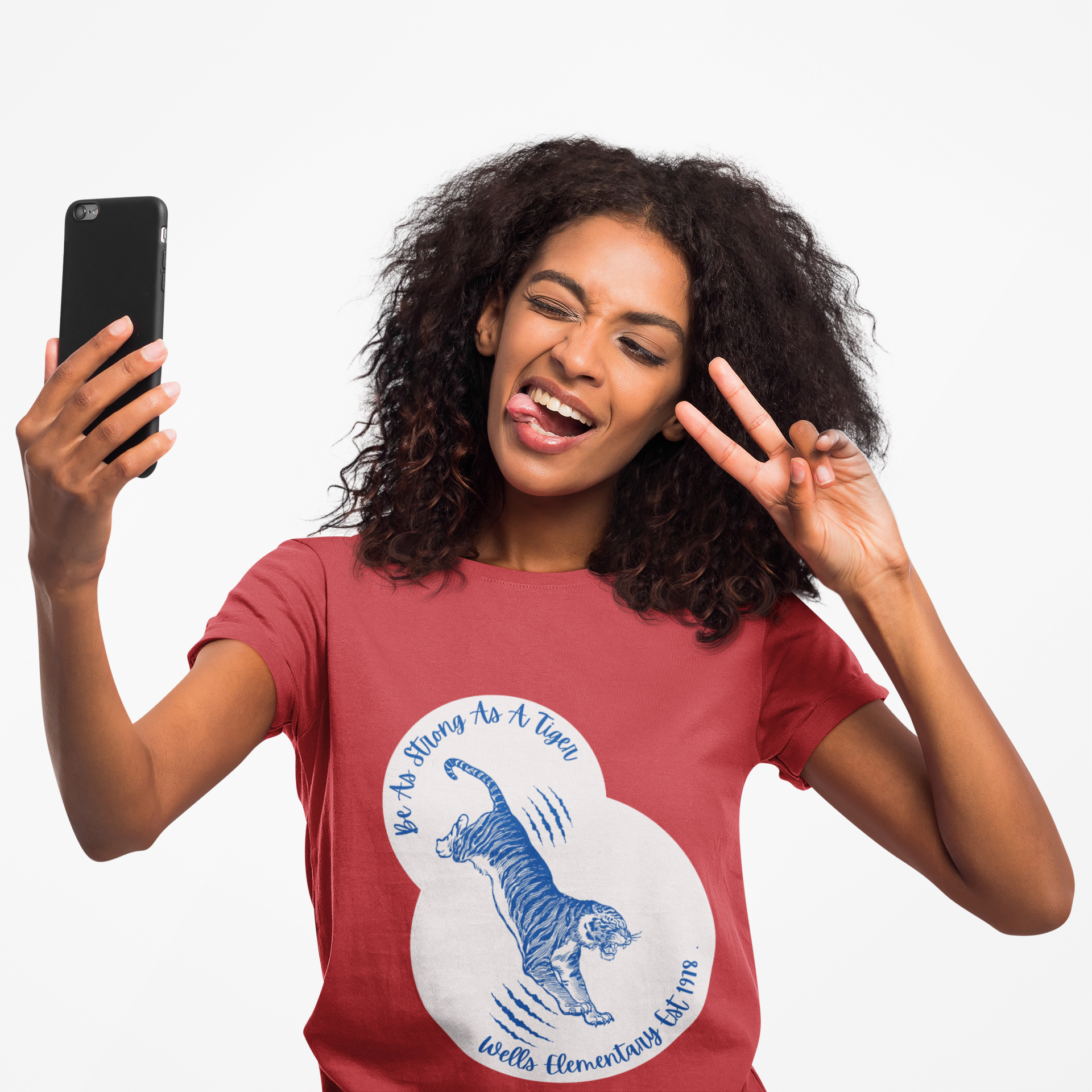 Wells Tigers Red and Blue Tiger Pride Spirit Shirt product thumbnail image Wells Tigers Red and Blue Tiger Pride Spirit Shirt product thumbnail image