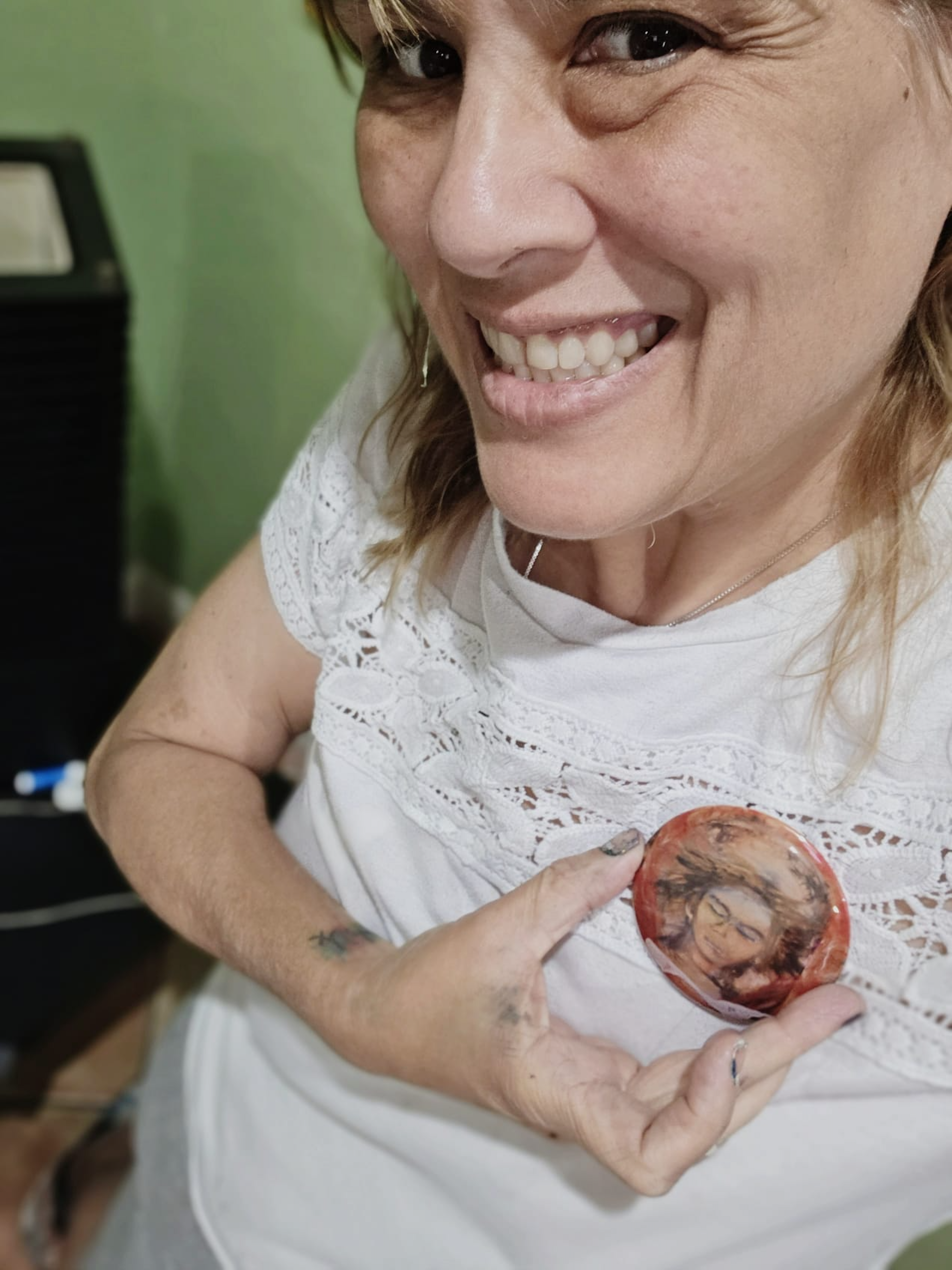 The Grumpy Angel Custom Art Pin product thumbnail image The Grumpy Angel Custom Art Pin product thumbnail image