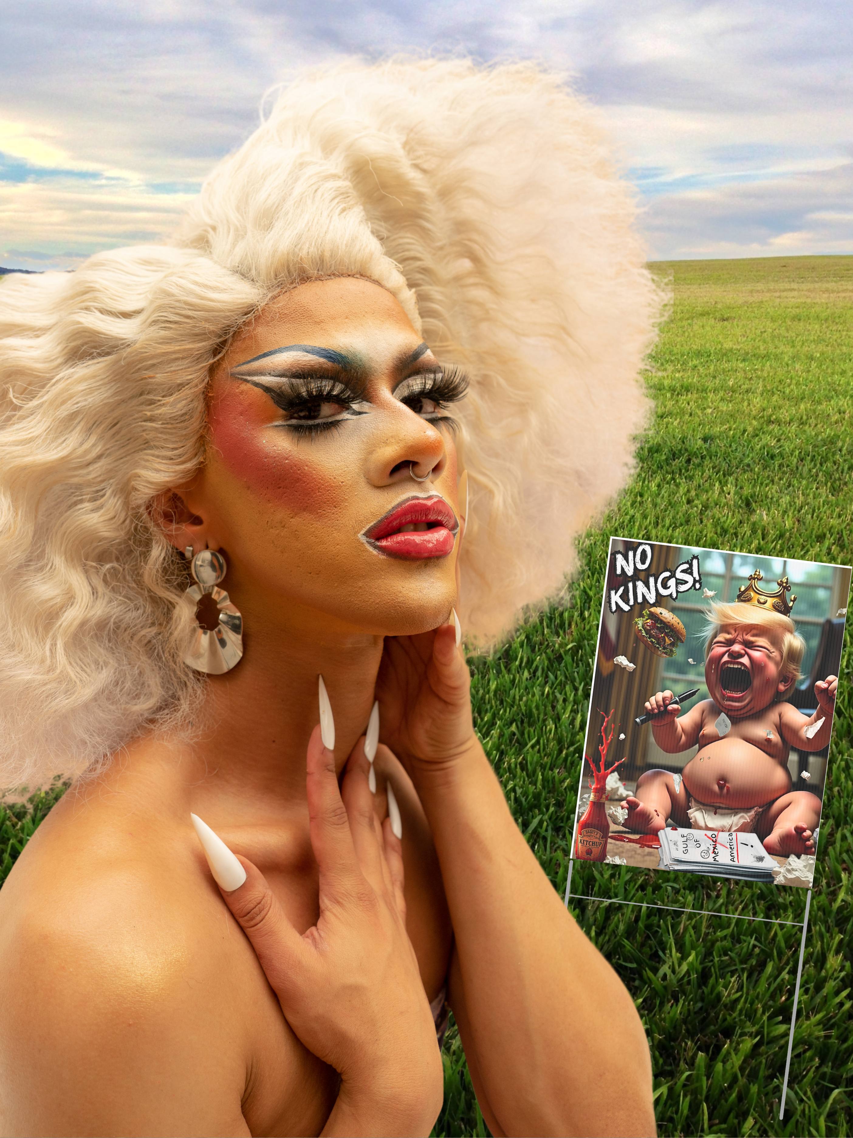 No Kings Day Trump Yard Sign, Fun Garden Decor, Outdoor Party Sign, Yard Art, Resist product thumbnail image No Kings Day Trump Yard Sign, Fun Garden Decor, Outdoor Party Sign, Yard Art, Resist product thumbnail image