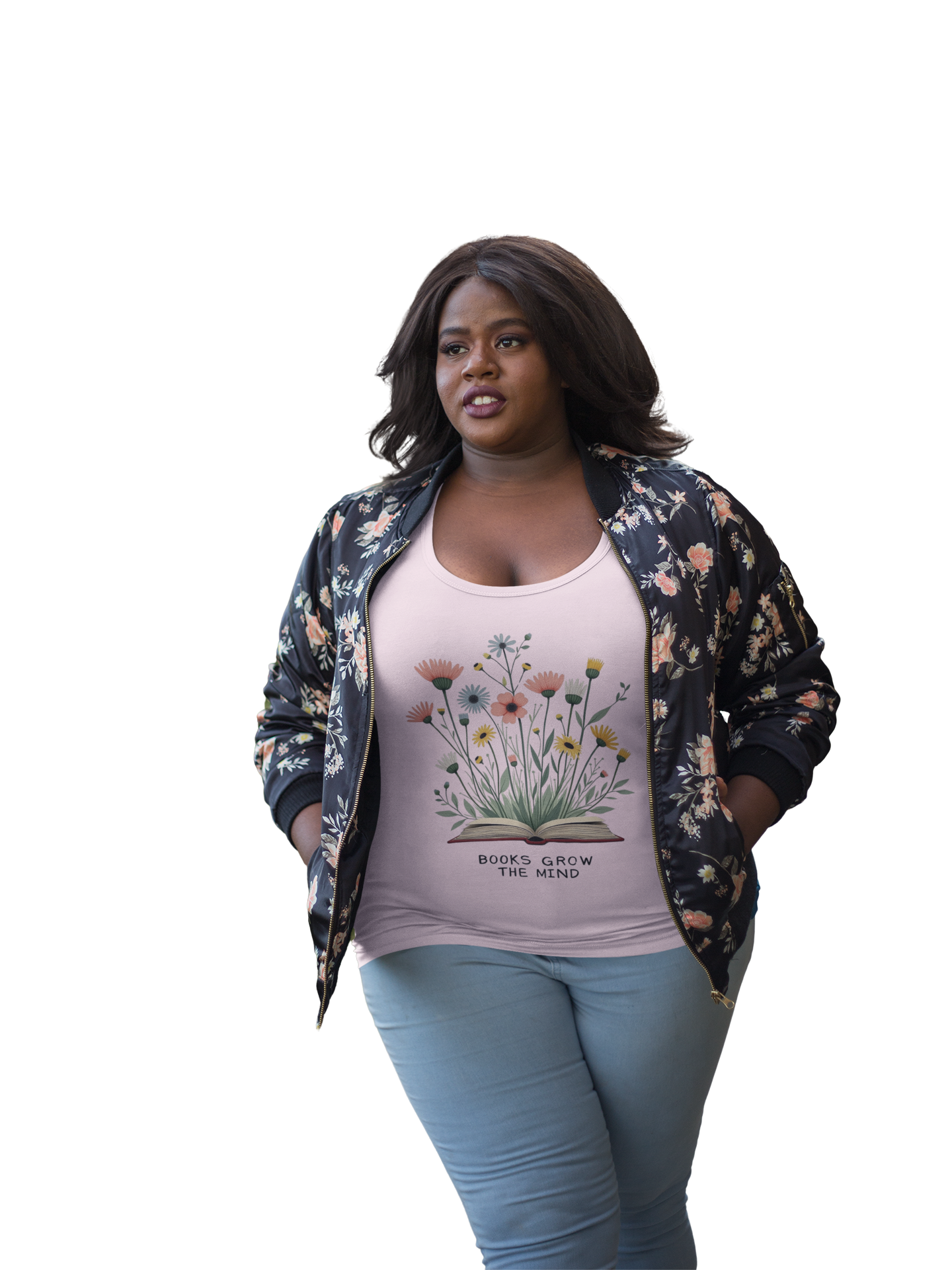 Books Grow The Mind Unisex T-Shirt – Reader’s Quote Tee – Book Lover Gift – Literary-Inspired Shirt – Casual Reading Apparel for Women  product thumbnail image