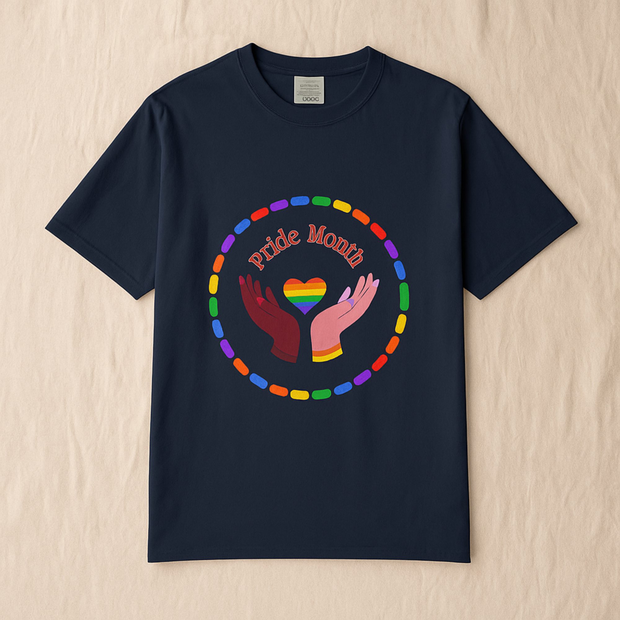 Pride Month Unisex T Shirt Celebrate Diversity Hands Holding Rainbow Heart Tee LGBTQ+ Equality Shirt Pride Festival Top product thumbnail image Pride Month Unisex T Shirt Celebrate Diversity Hands Holding Rainbow Heart Tee LGBTQ+ Equality Shirt Pride Festival Top product thumbnail image