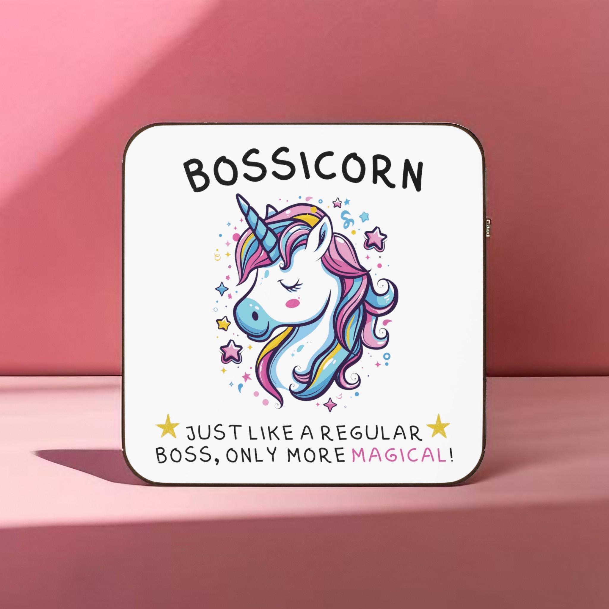 Magical Unicorn Coaster, BOSSICORN Coaster for Unicorn Lovers, Gift for Boss's Day, Cute Home Decor, Fun Drink Coaster for Shit Show Supervisor Office Decor Unique Thank You Present Magical Unicorn Coaster, BOSSICORN Coaster for Unicorn Lovers, Gift for Boss's Day, Cute Home Decor, Fun Drink Coaster for Shit Show Supervisor Office Decor Unique Thank You Present