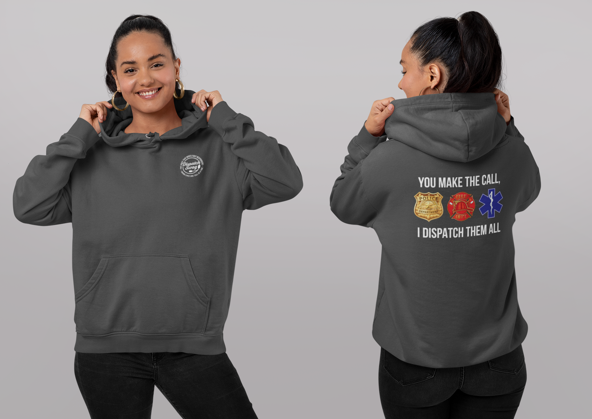 “You Make the Call, I Dispatch Them All” Full Zip Hoodie | Police, Fire, EMS Design product thumbnail image “You Make the Call, I Dispatch Them All” Full Zip Hoodie | Police, Fire, EMS Design product thumbnail image