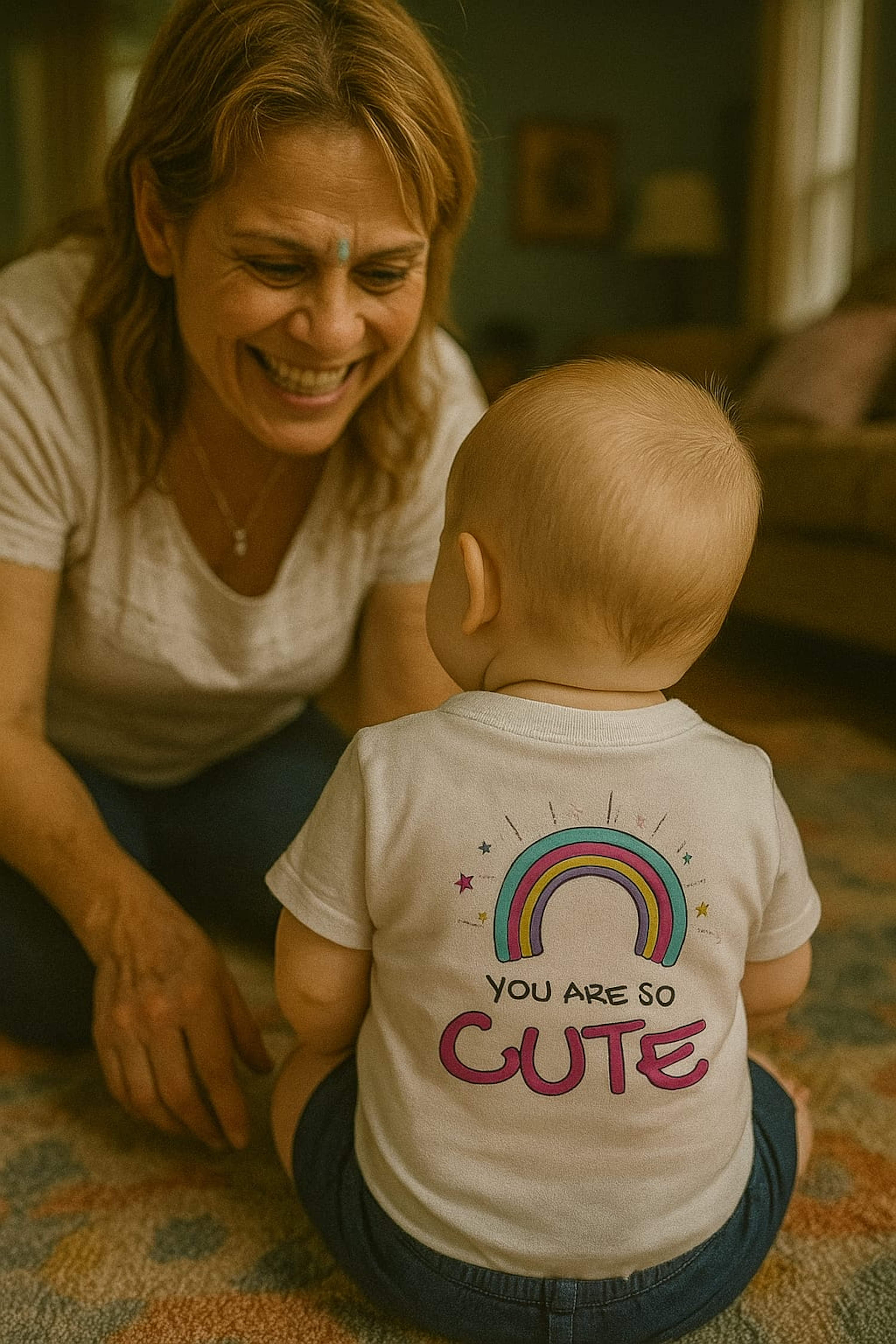 Infant Tee, Shark Rainbow, Digital Art Print, God's Covenant, Soft Comfortable Shirt product thumbnail image