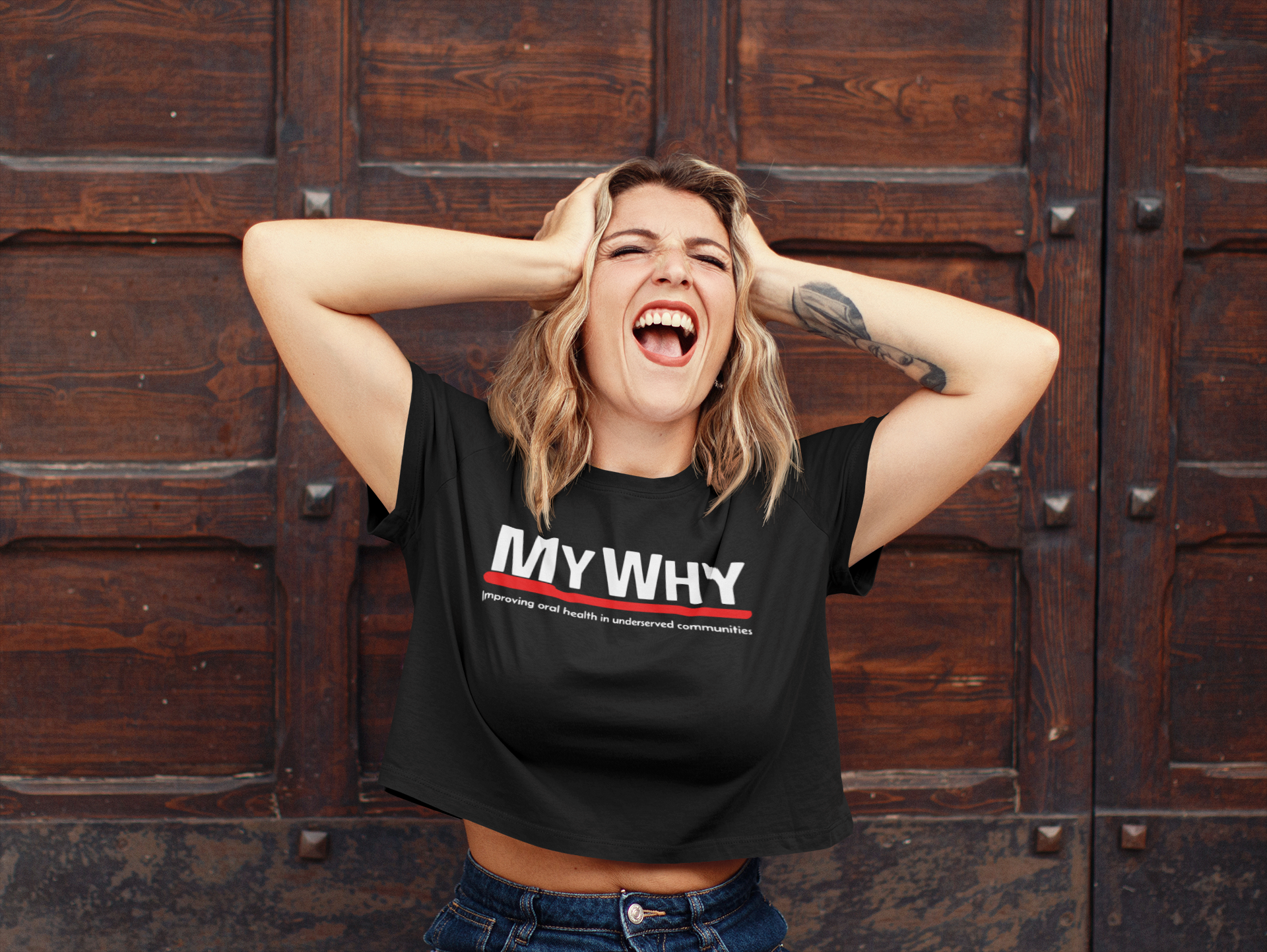 MY WHY Women's Flowy Cropped Tee - A comfy, stylish top that inspires purpose and empowerment. Perfect for everyday wear or a thoughtful gift. product thumbnail image MY WHY Women's Flowy Cropped Tee - A comfy, stylish top that inspires purpose and empowerment. Perfect for everyday wear or a thoughtful gift. product thumbnail image