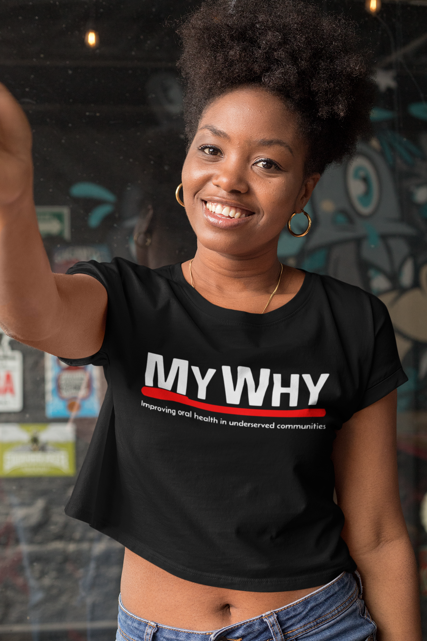 MY WHY Women's Flowy Cropped Tee - A comfy, stylish top that inspires purpose and empowerment. Perfect for everyday wear or a thoughtful gift. product thumbnail image MY WHY Women's Flowy Cropped Tee - A comfy, stylish top that inspires purpose and empowerment. Perfect for everyday wear or a thoughtful gift. product thumbnail image