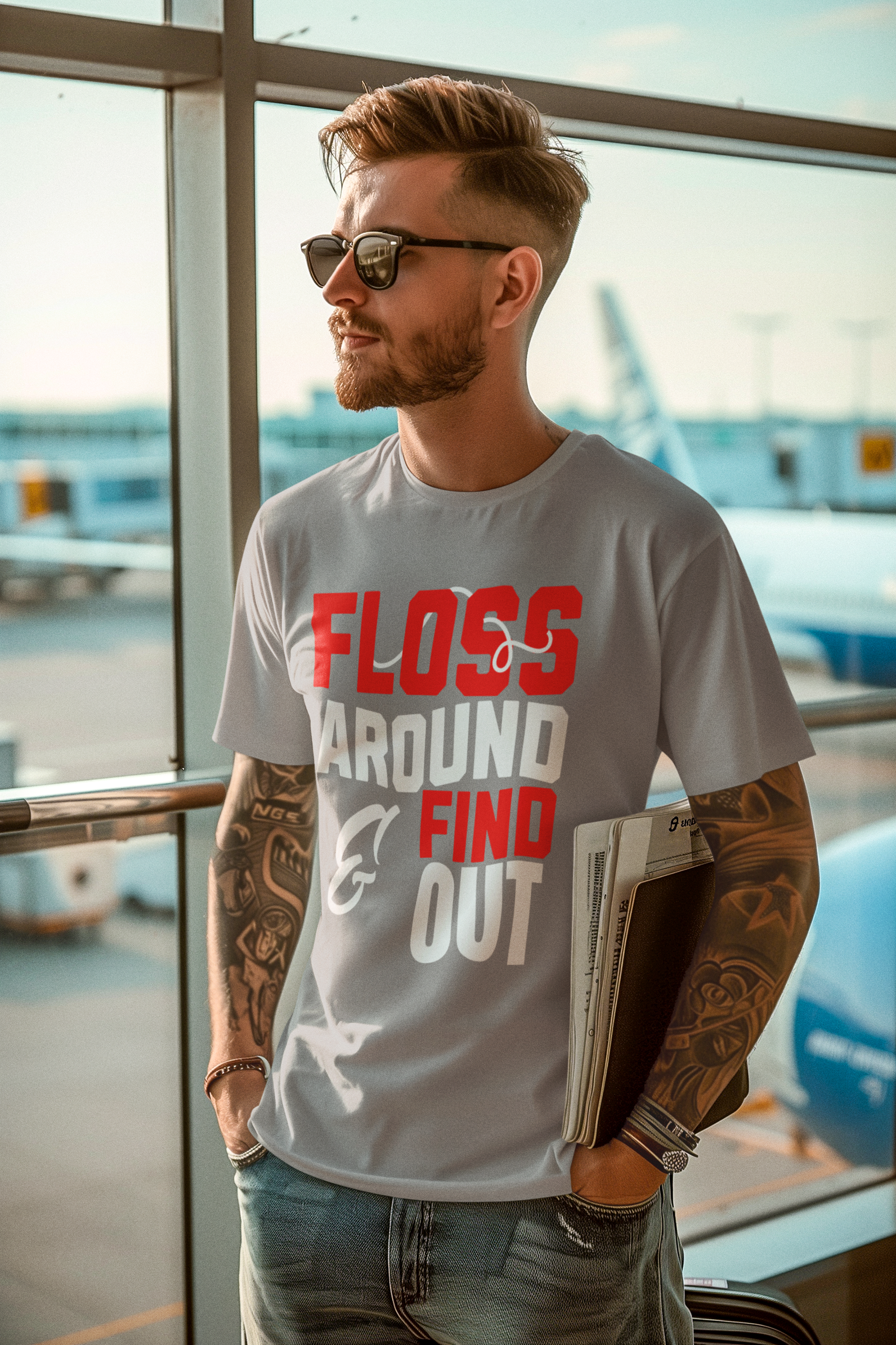 Floss Around & Find Out Unisex Triblend Tee product thumbnail image Floss Around & Find Out Unisex Triblend Tee product thumbnail image