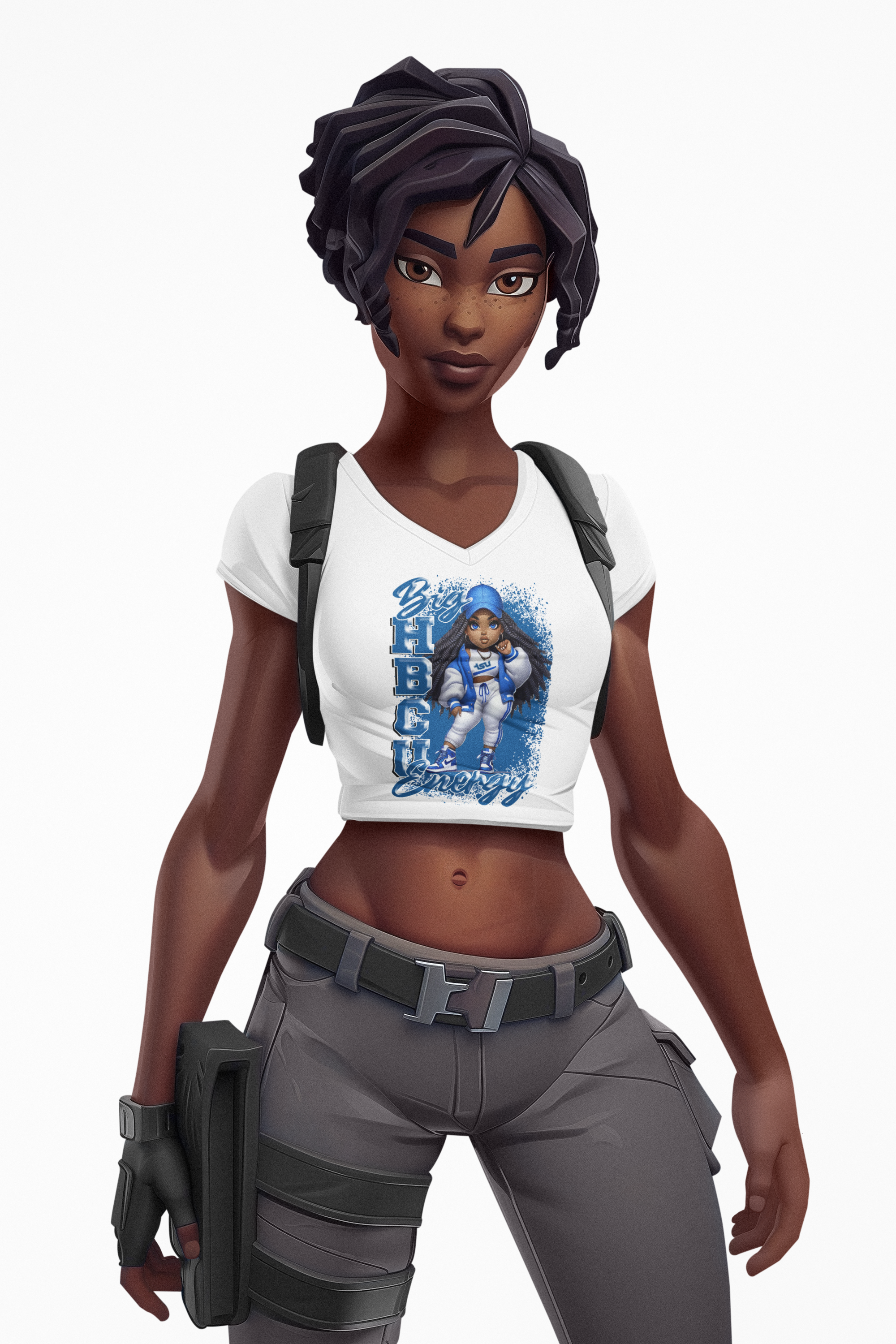 Big HBCU Energy V-Neck Tee, Celebrate Diversity, College Life, Graduation, HBCU Spirit Wear, Unisex T-shirt, Trendy Casual Tee