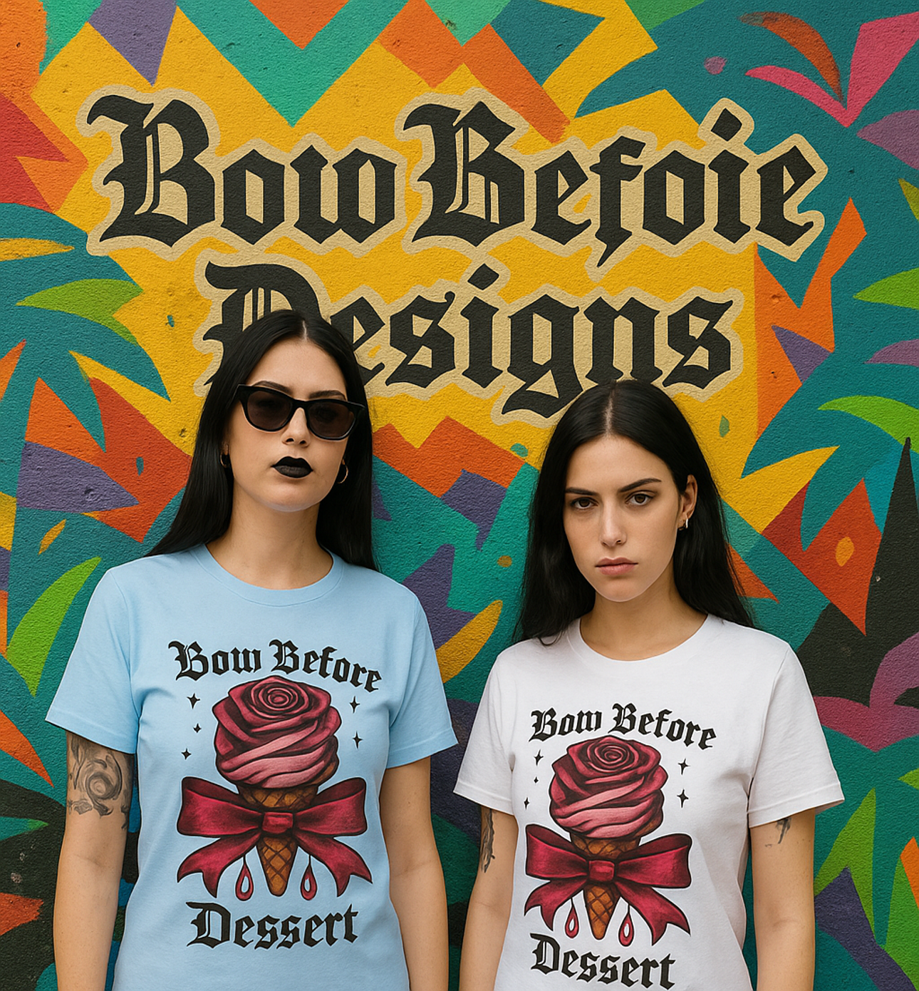 Bow Before Dessert Shirt – Gothic Ice Cream Rose Cone Tee, Sweet & Sassy Vibe Bow Before Dessert Shirt – Gothic Ice Cream Rose Cone Tee, Sweet & Sassy Vibe