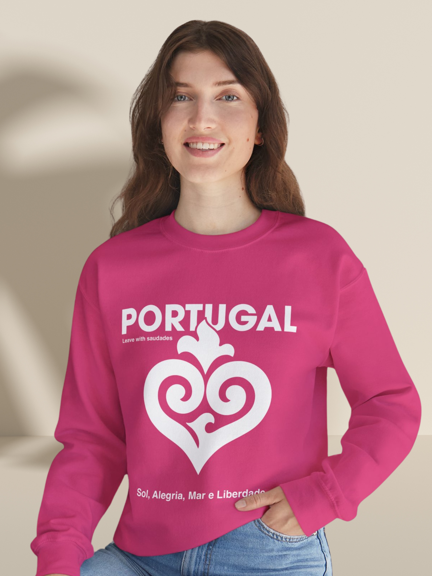 Portugal Coração Unisex Crewneck Sweatshirt. product thumbnail image