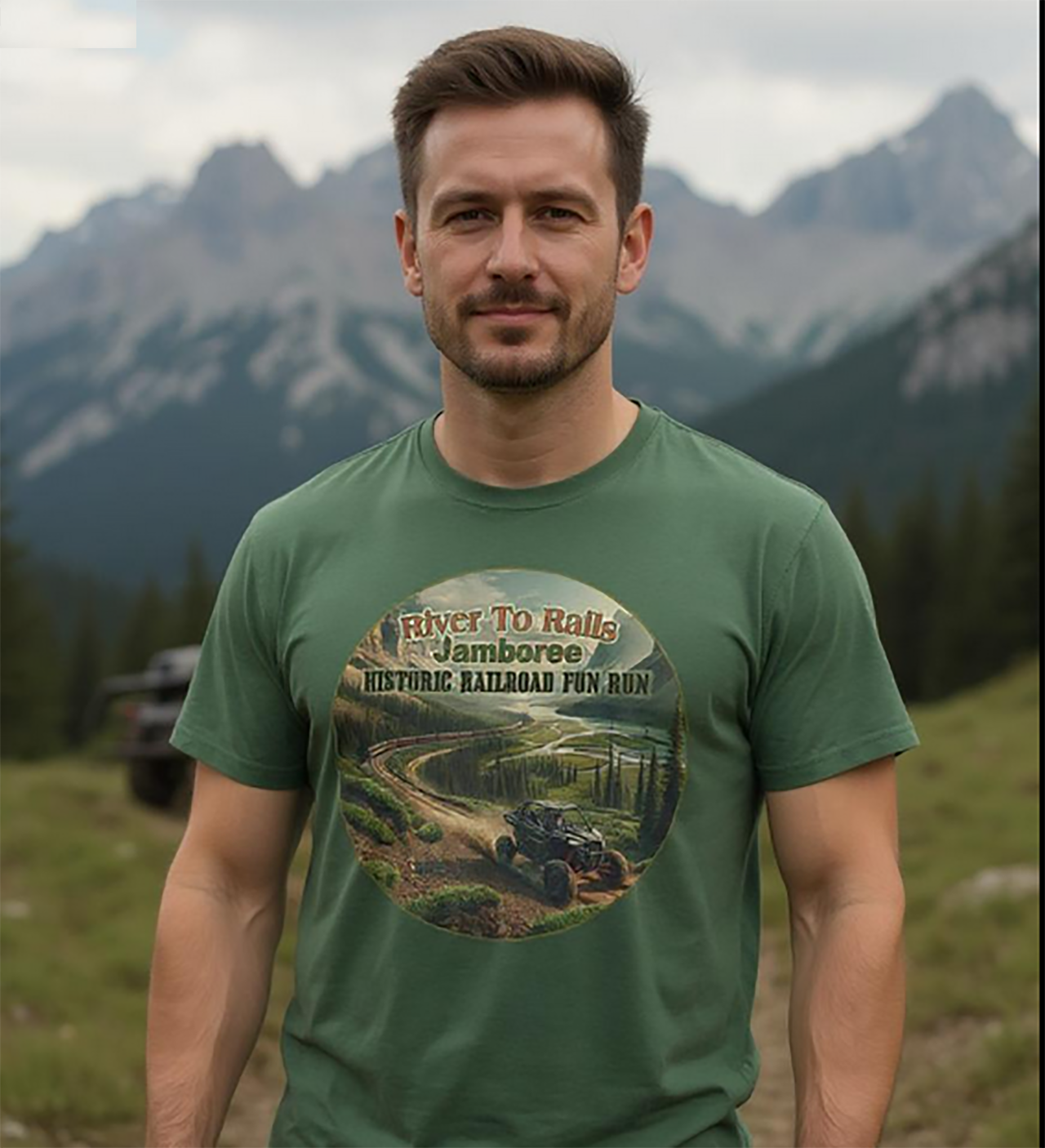 Historic Railroad Fun Run T-Shirt - Unisex Tee product thumbnail image Historic Railroad Fun Run T-Shirt - Unisex Tee product thumbnail image