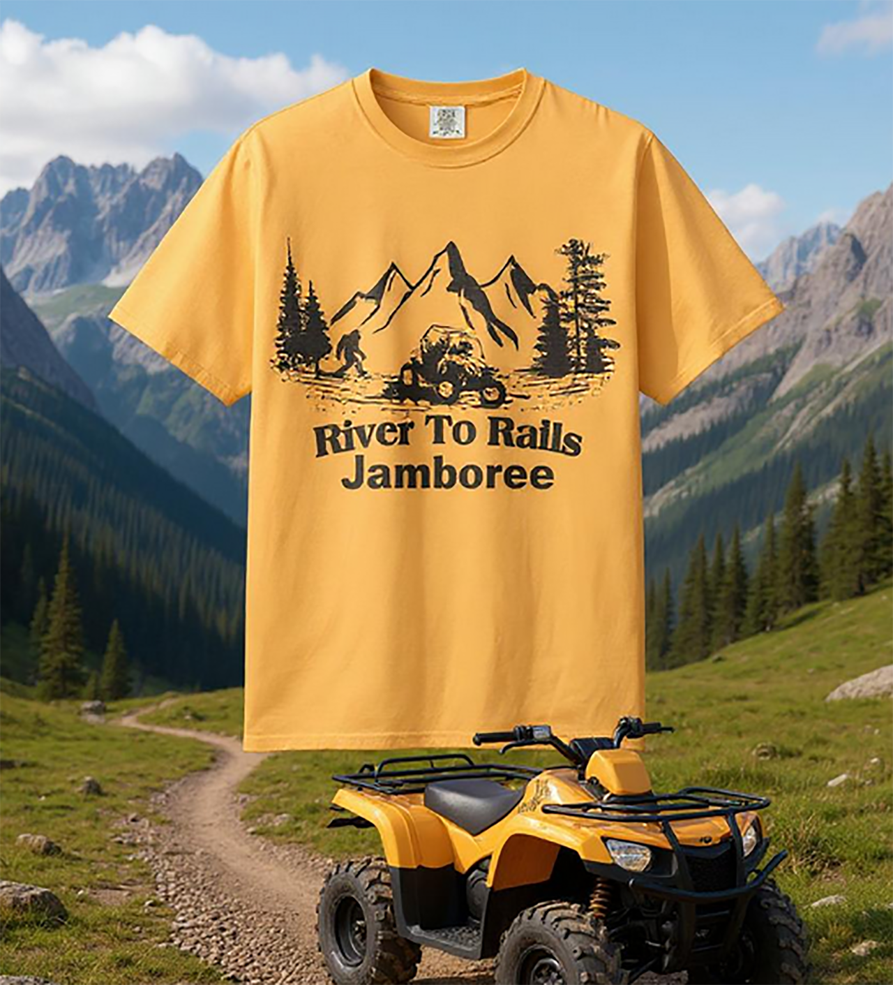 'River To Rails Jamboree' - Unisex Tee 'River To Rails Jamboree' - Unisex Tee