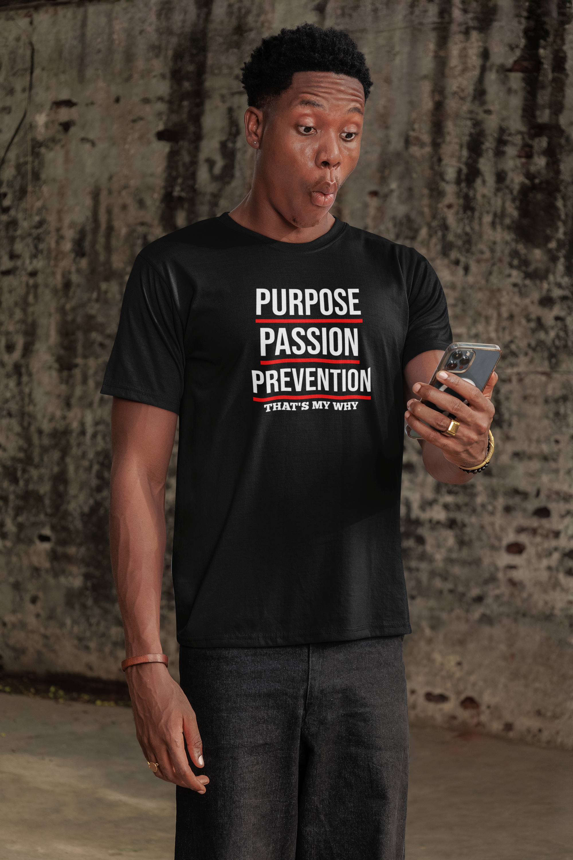 Purpose Passion Prevention Tee, Motivational Shirt, Inspirational Gift, Unisex Graphic Tee, Everyday Wear, Fitness Apparel product thumbnail image Purpose Passion Prevention Tee, Motivational Shirt, Inspirational Gift, Unisex Graphic Tee, Everyday Wear, Fitness Apparel product thumbnail image