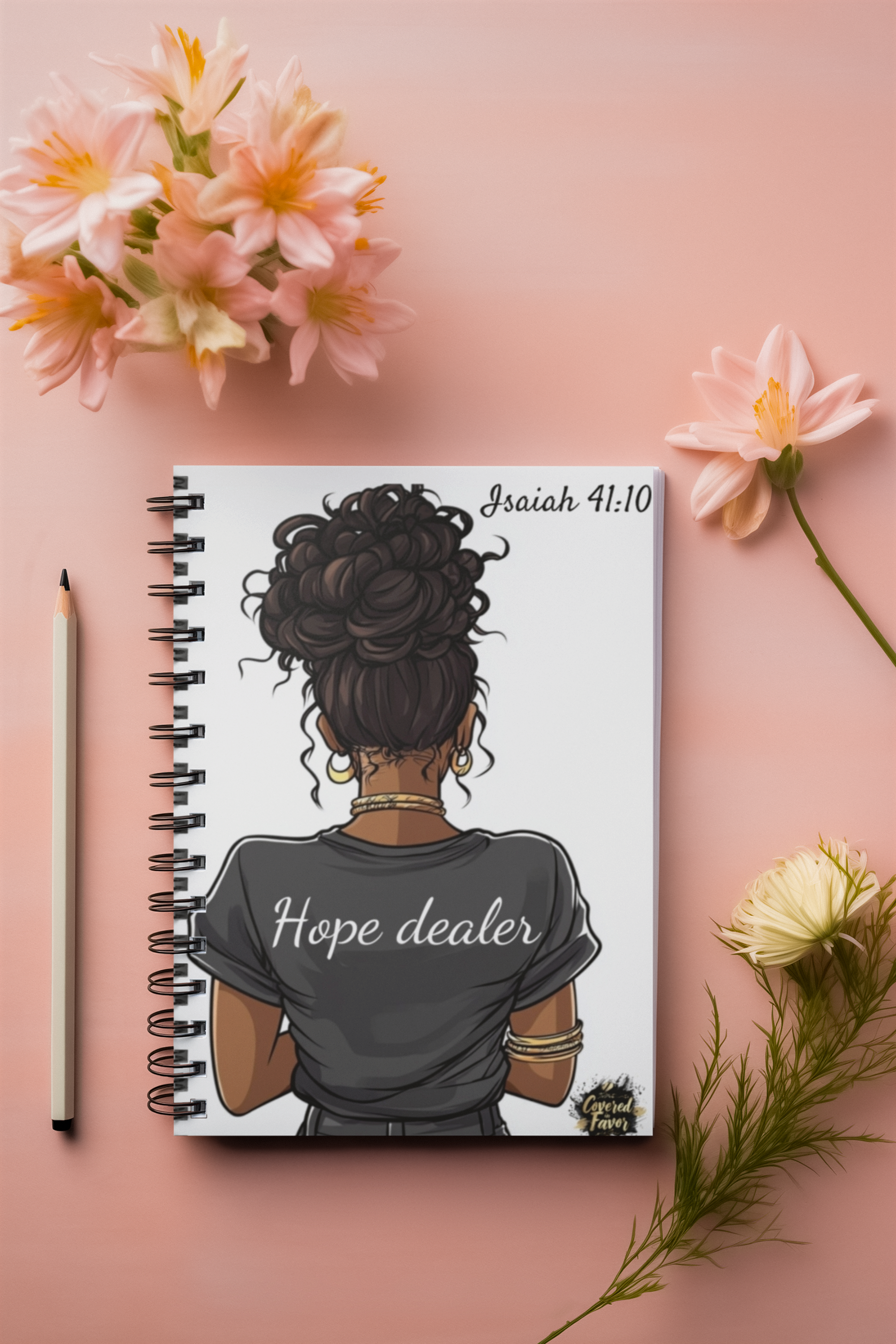Isaiah 41:10 Hope dealer Spiral Journal wht - Ruled Line