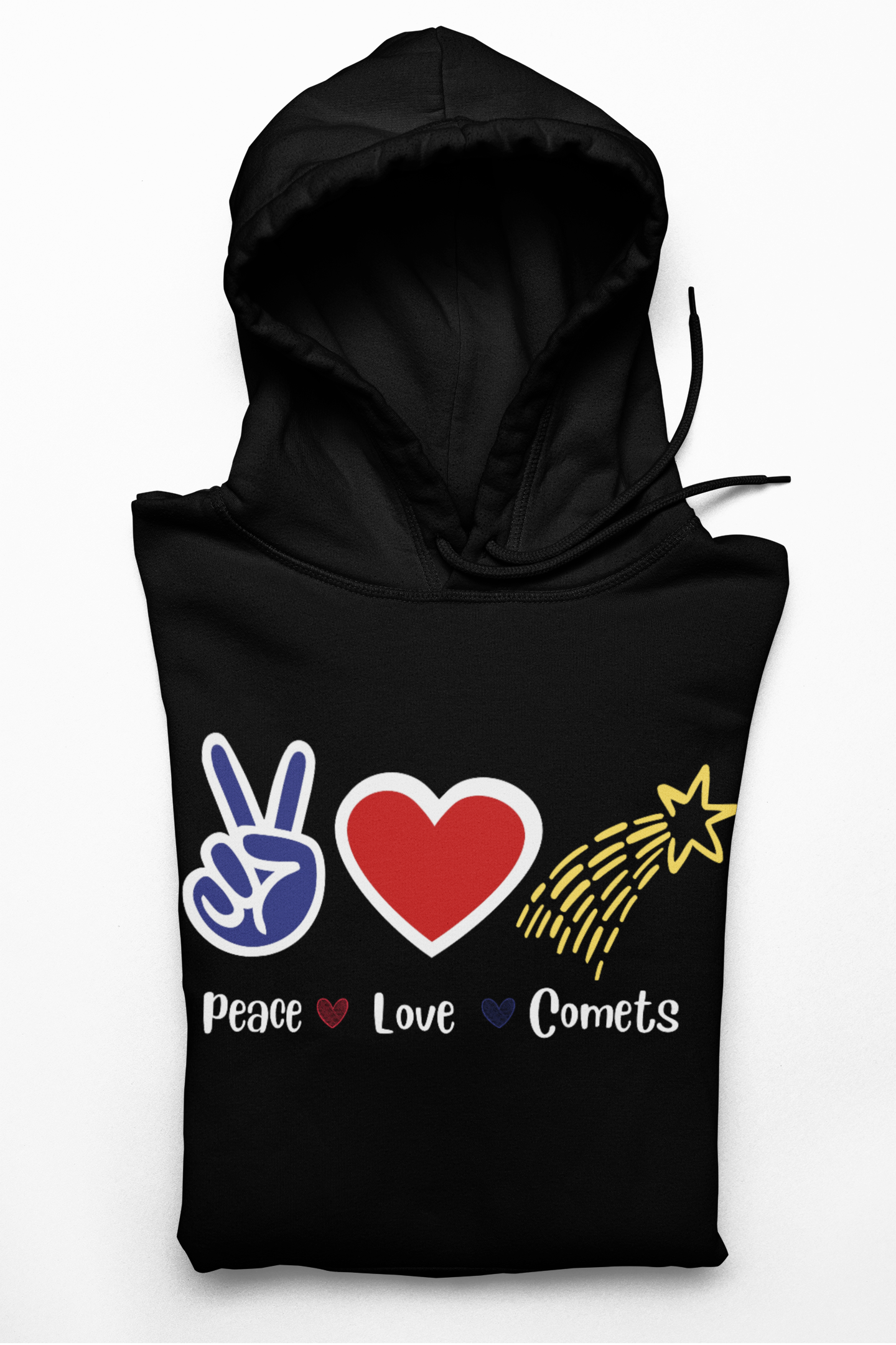 Peace Love Comets Hoodie - youth product thumbnail image Peace Love Comets Hoodie - youth product thumbnail image