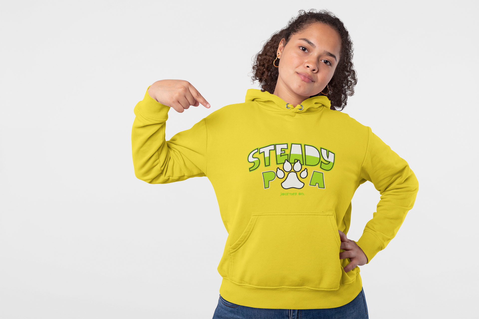 Hoodie with 'Steady Paw' Design Hoodie with 'Steady Paw' Design