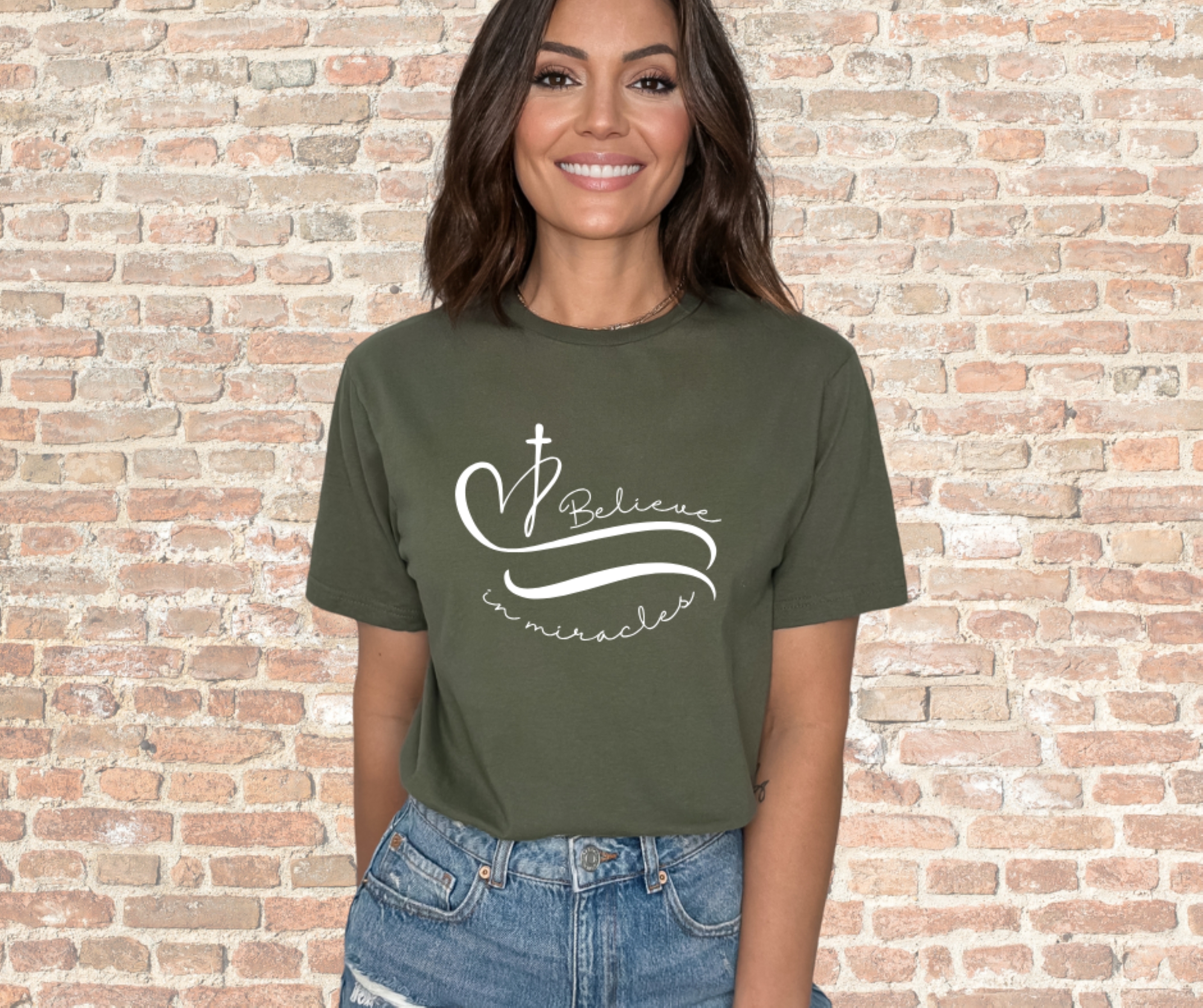 Believe in Miracles Inspirational TShirt, Gilden Unisex Softstyle Short Sleeve Inspirational Tee
