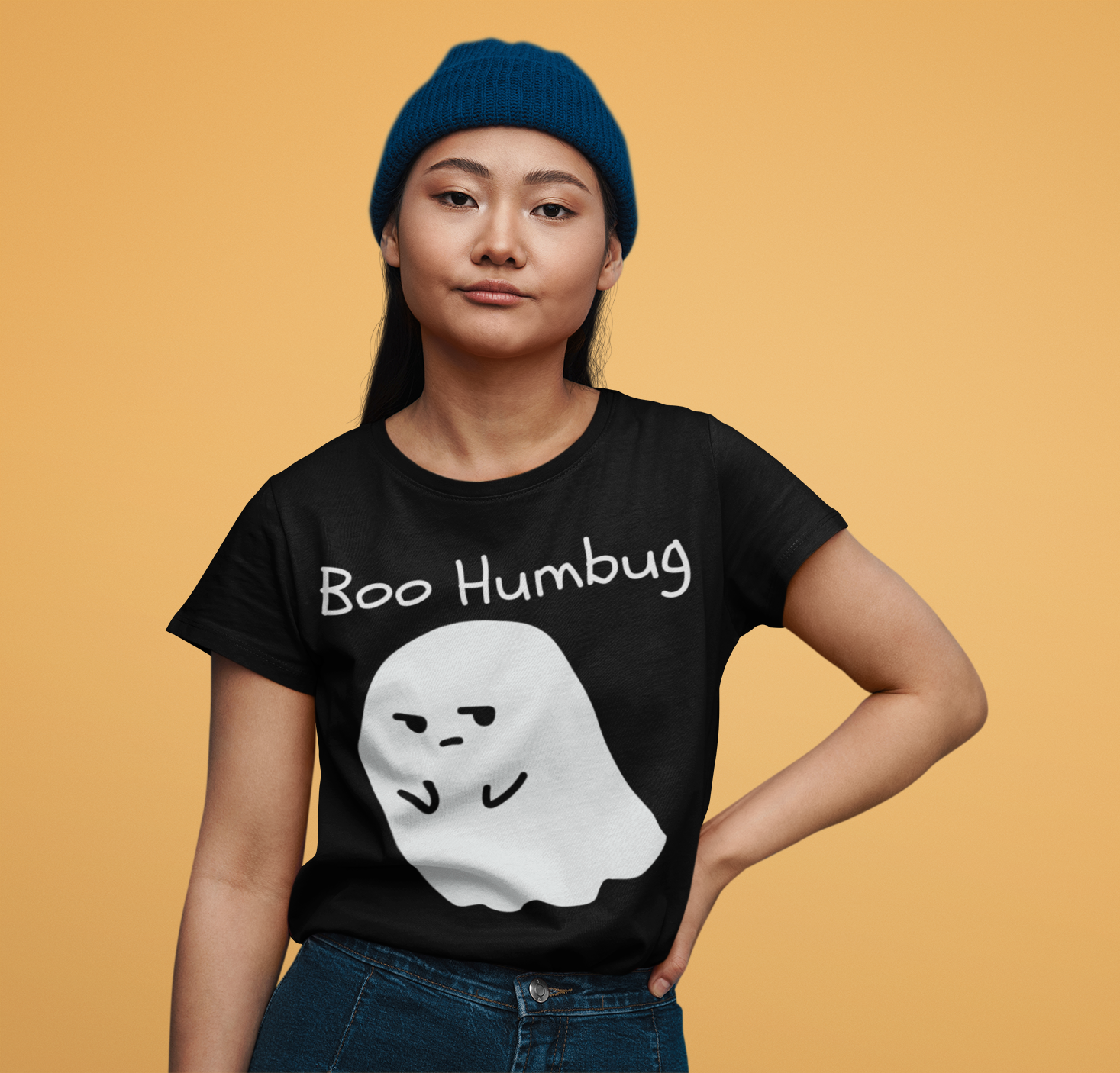 Boo Humbug Ghost Tee | Funny Halloween Shirt | Grumpy Ghost T-Shirt | Anti-Holiday Humor Tee | Bored Spirit Graphic | Unisex Halloween Top product thumbnail image