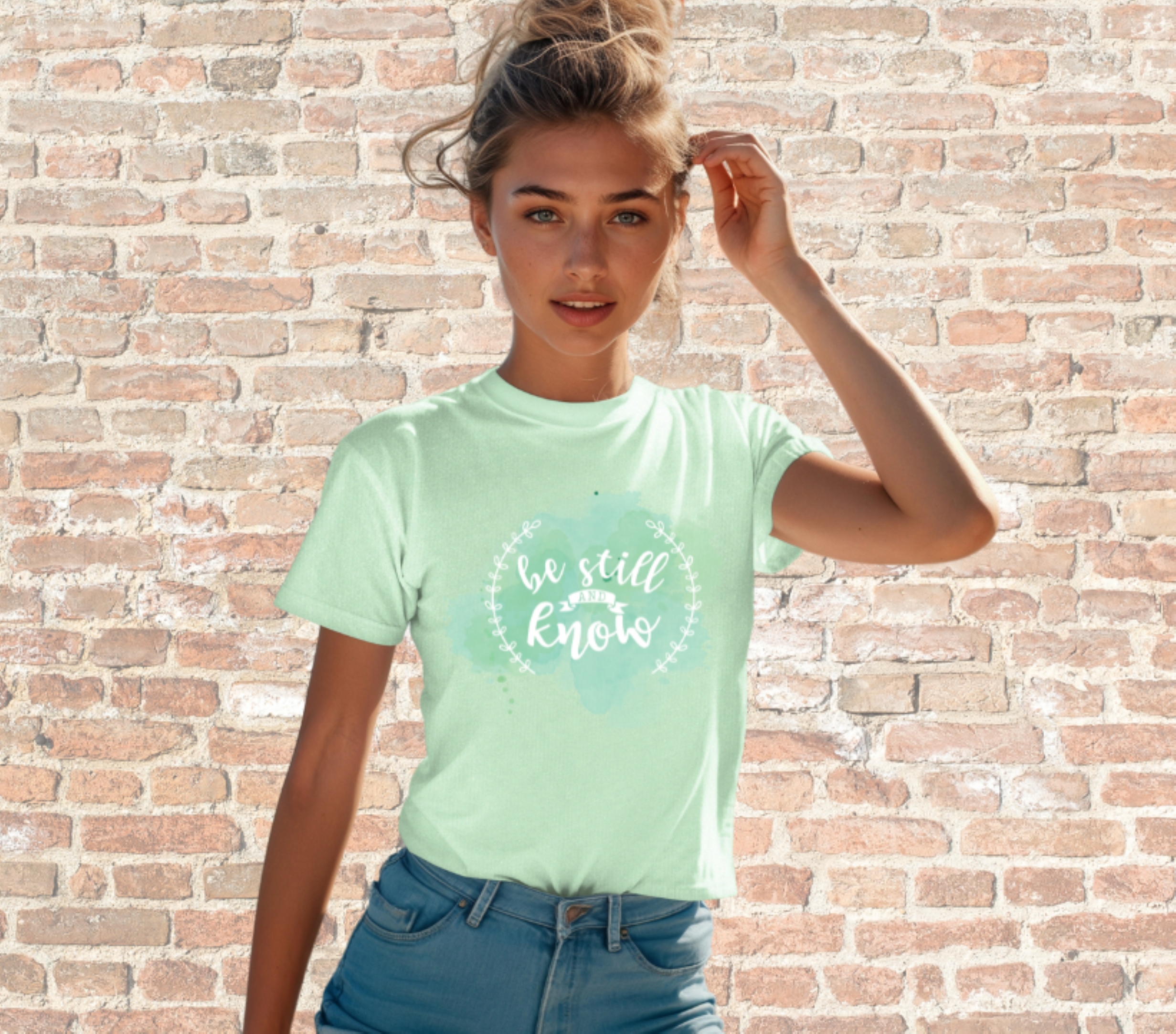 Be Still and Know Bible Verse Shirt, Gilden Unisex Softstyle Short Sleeve Christian Tee Shirt