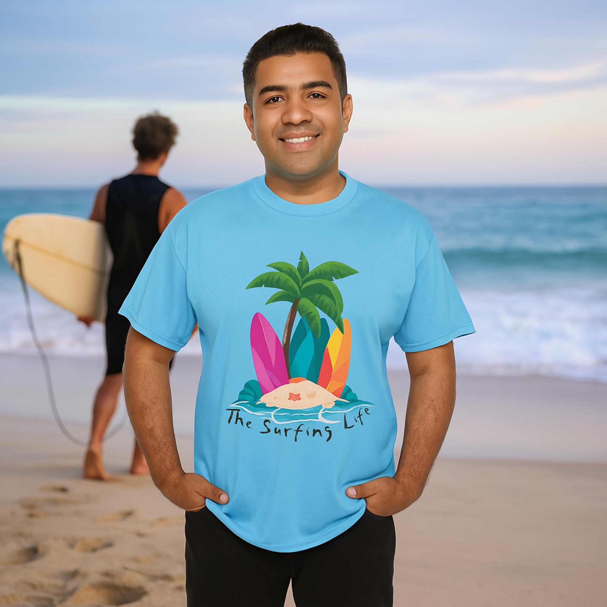 The Surfing Life T-Shirt Beach Vibes Surf Tee Tropical Summer Unisex Shirt Palm Trees Surfboards Graphic Tee The Surfing Life T-Shirt Beach Vibes Surf Tee Tropical Summer Unisex Shirt Palm Trees Surfboards Graphic Tee