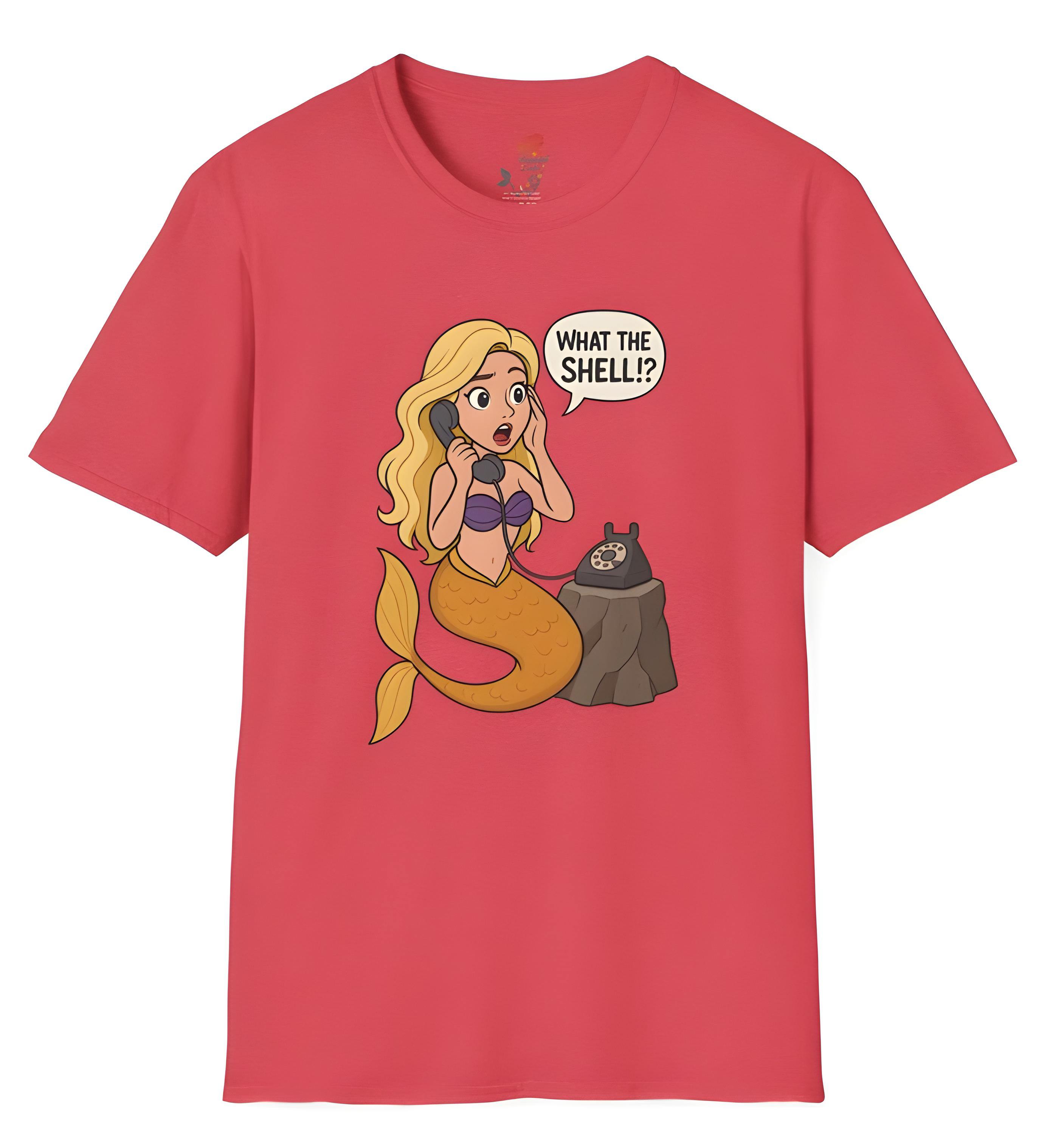 Funny Shell Unisex T-Shirt - 'What the Shell' product thumbnail image