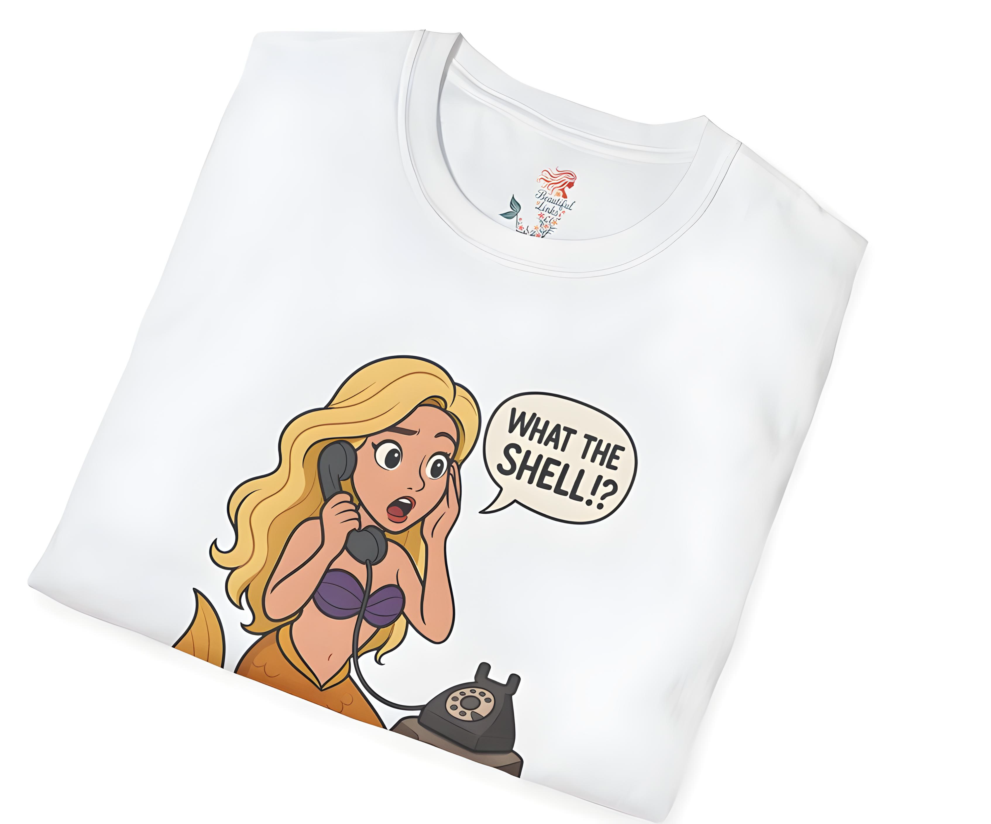 Funny Shell Unisex T-Shirt - 'What the Shell' product thumbnail image