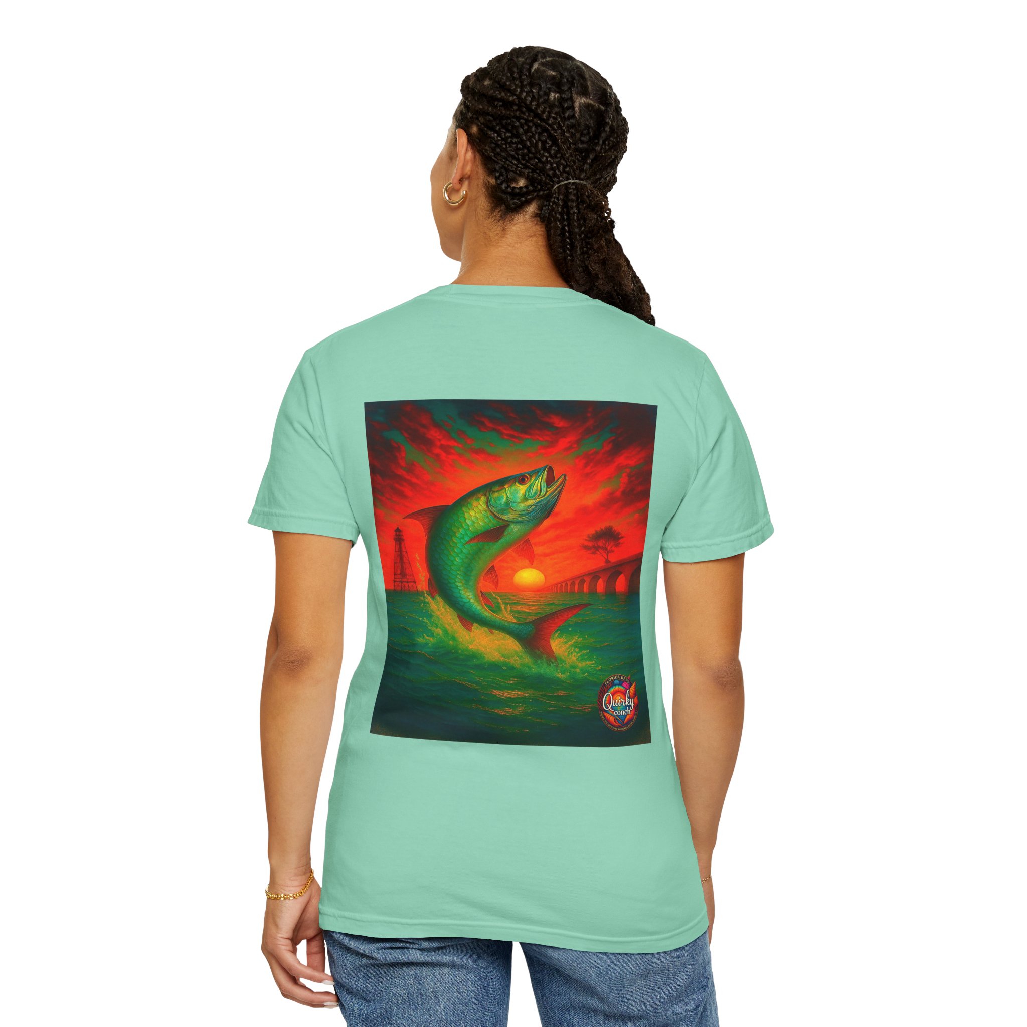 Colorful Coastal T-shirt for Ocean Lovers, Quirky Conch Tee, Summer Vibes Shirt, Florida Keys Gift, Beach and Fishing Shirt product thumbnail image