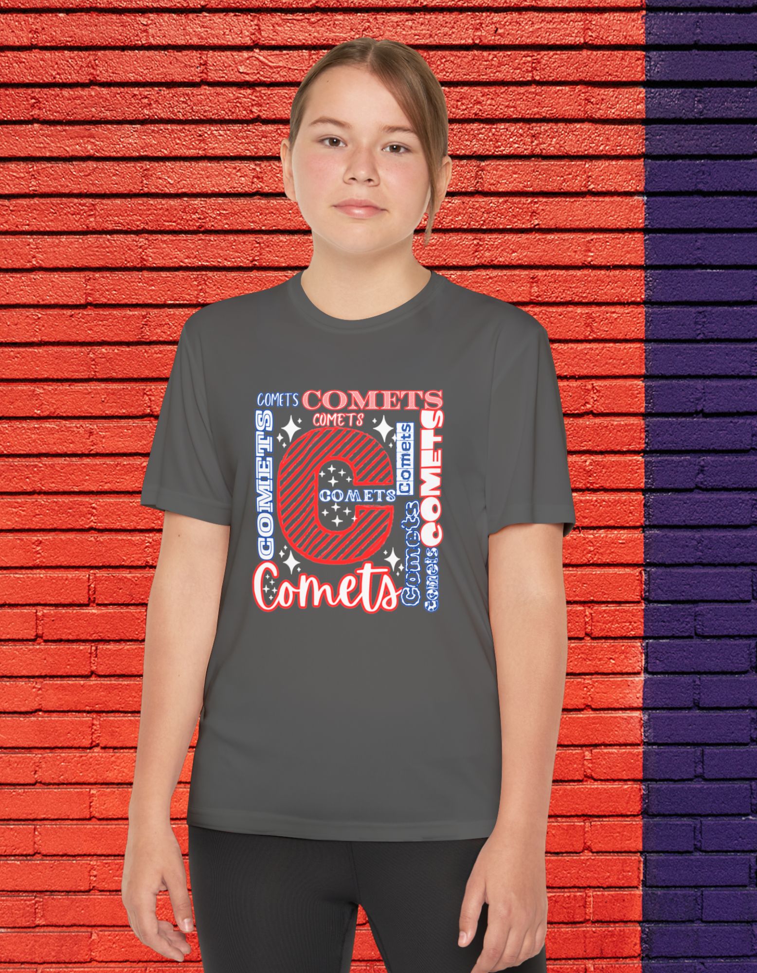 C for Comets - SportsTek Dry-fit Youth Tee product thumbnail image C for Comets - SportsTek Dry-fit Youth Tee product thumbnail image