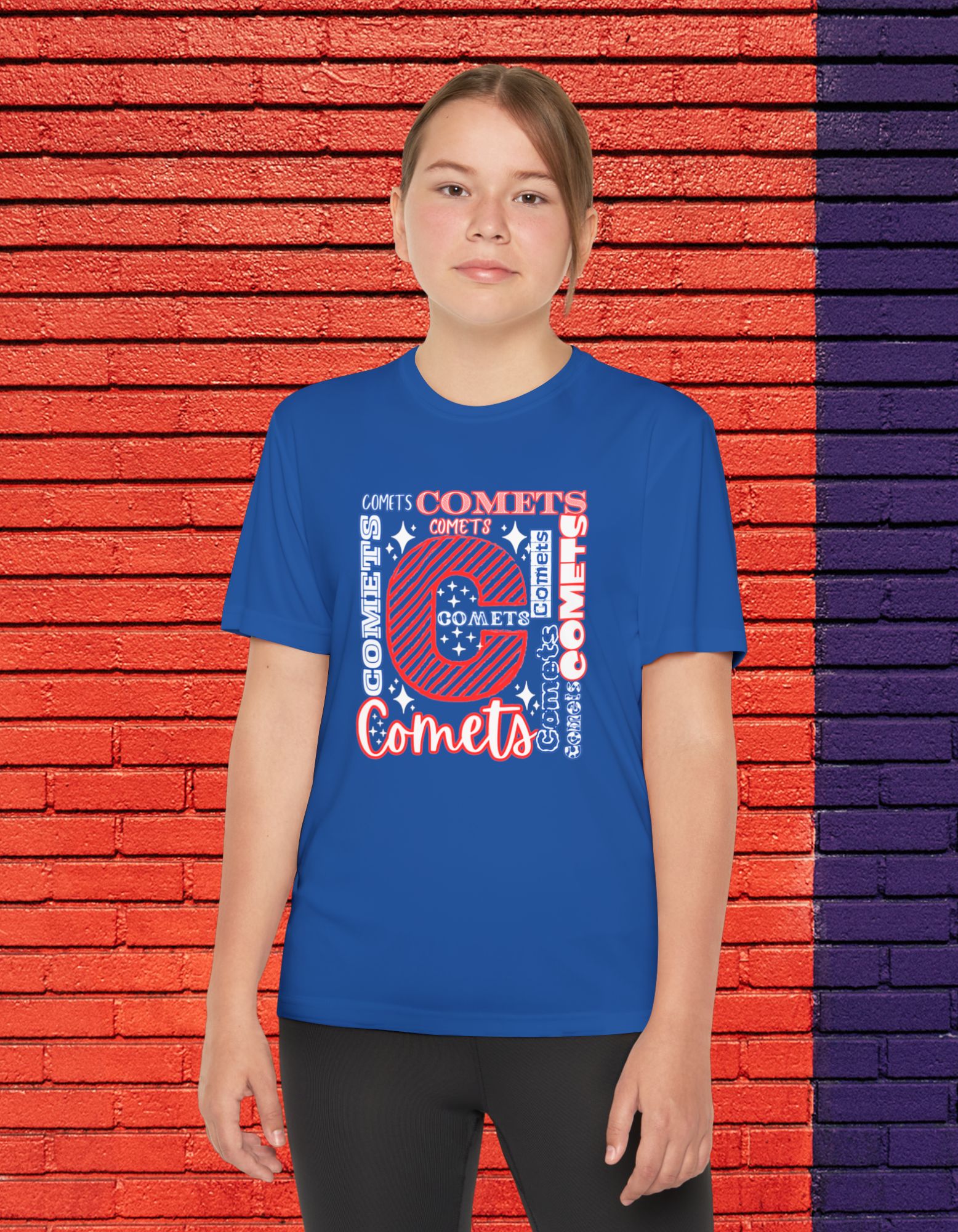 C for Comets - SportsTek Dry-fit Youth Tee C for Comets - SportsTek Dry-fit Youth Tee