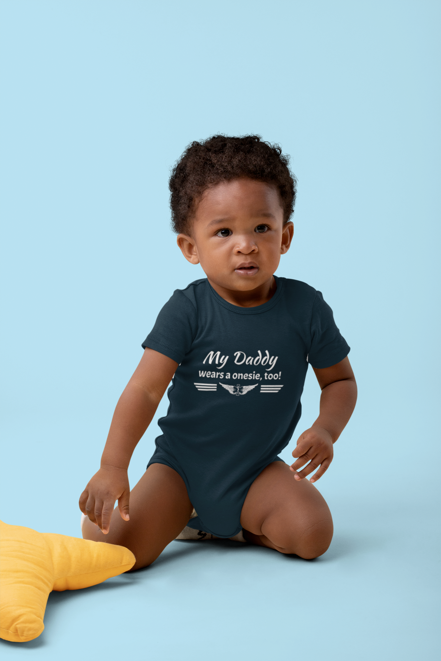 Daddy Wears A Onesie, Too Infant Bodysuit product thumbnail image Daddy Wears A Onesie, Too Infant Bodysuit product thumbnail image