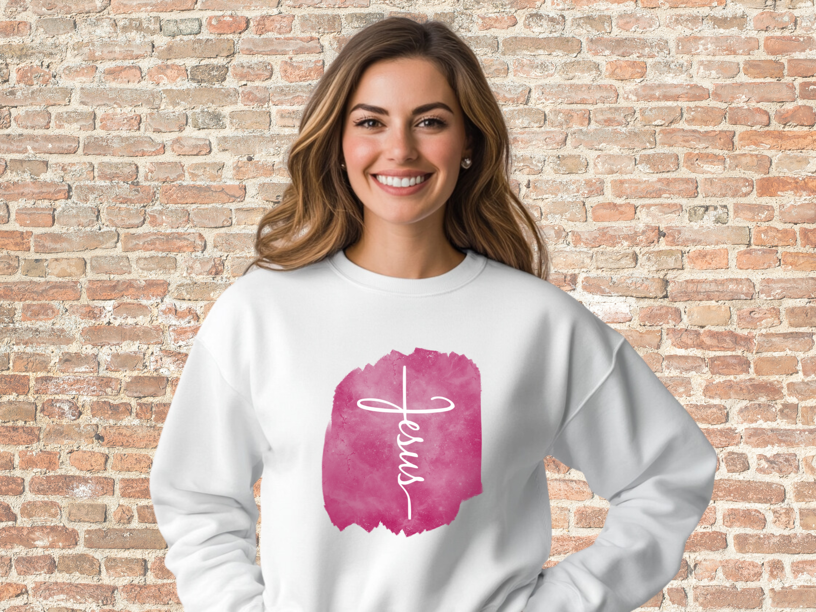 Jesus Cross Christian Sweatshirt, Gildan 18000 Unisex Heavy Blend™ Crewneck Sweatshirt, Christian Gifts