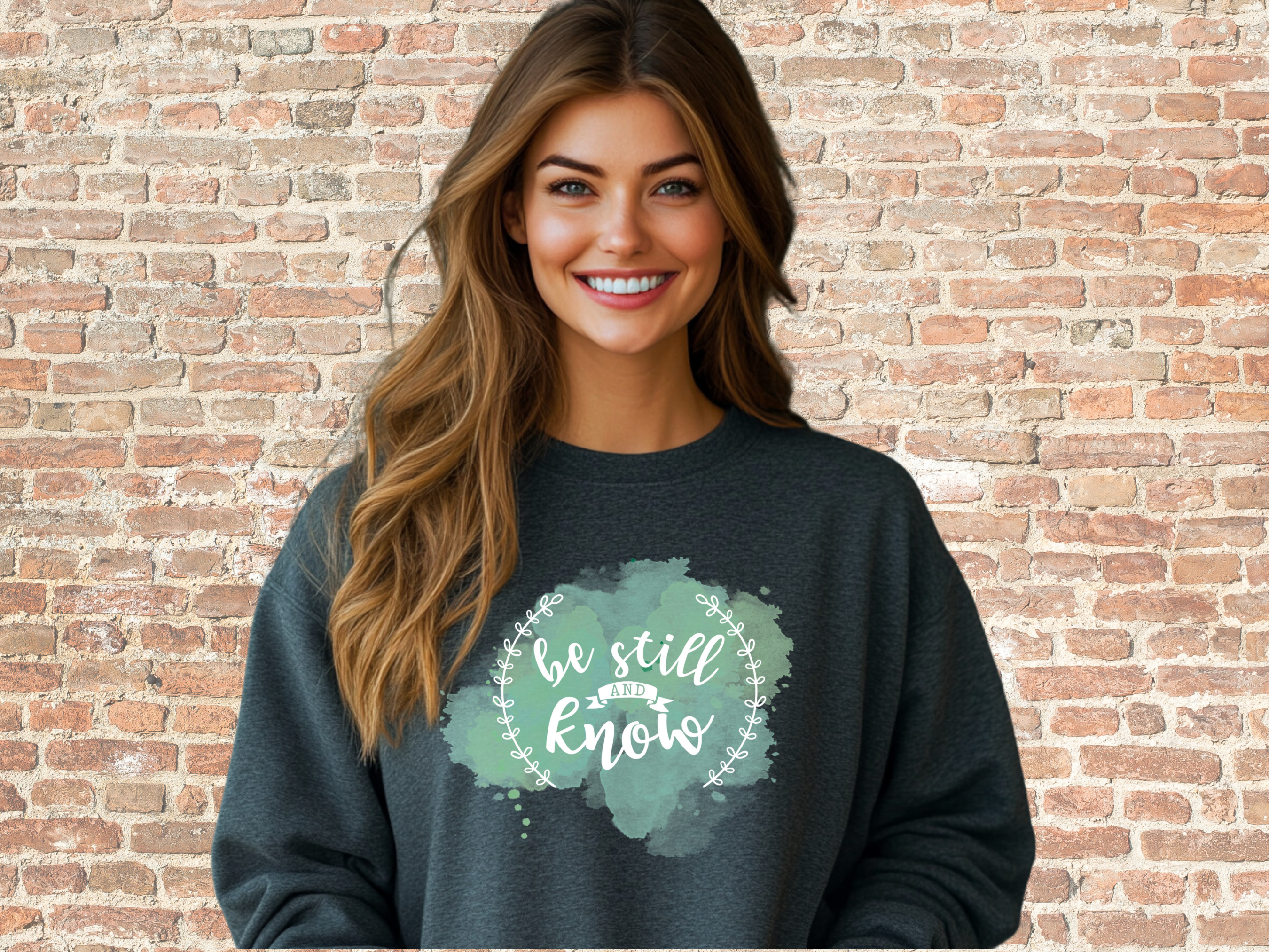 Be Still &amp; Know Christian Sweatshirt, Gildan 18000 Unisex Heavy Blend™ Crewneck Sweatshirt, Bible Verse Shirt
