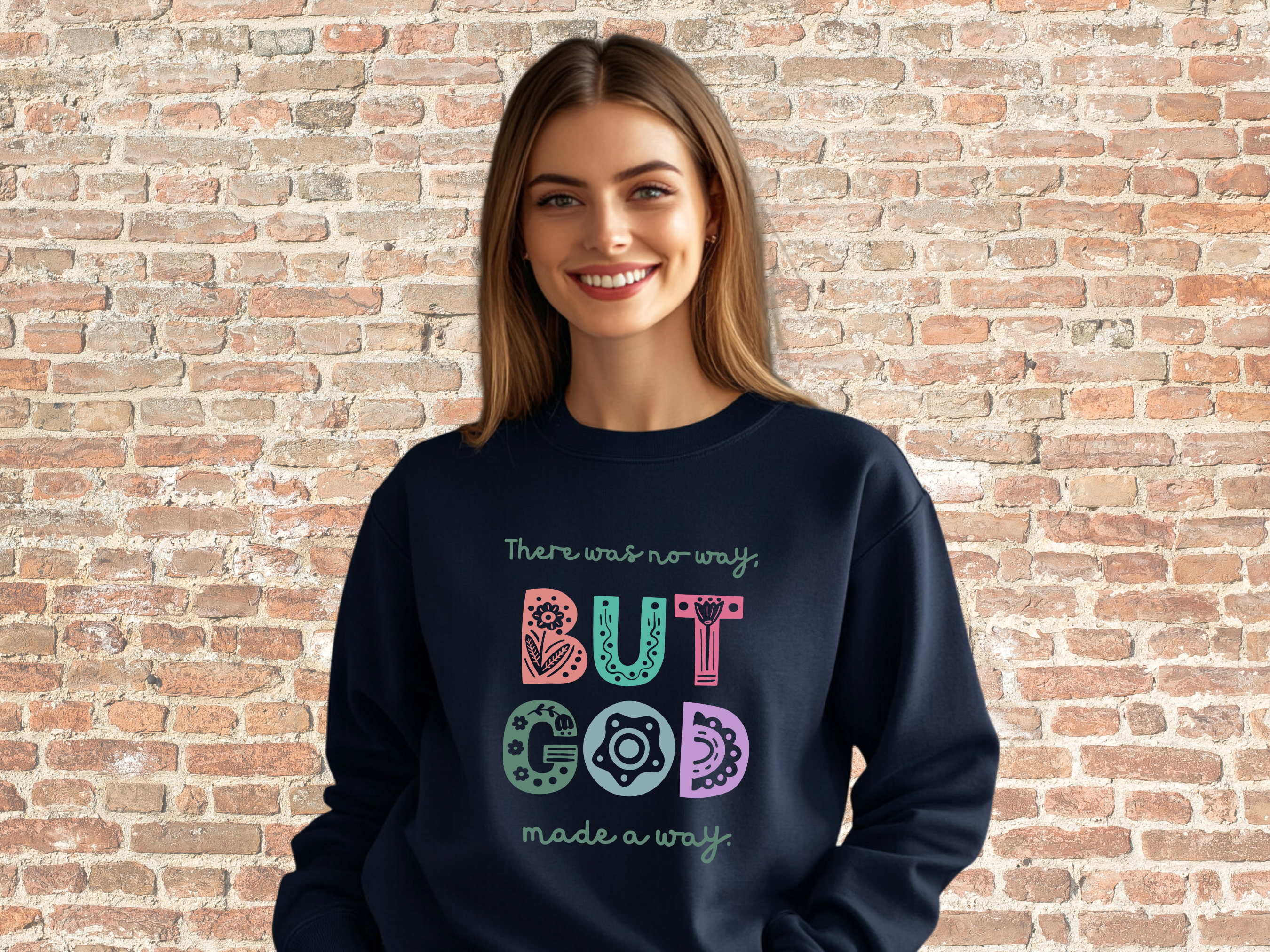 But God Made a Way Christian Sweatshirt, Gildan 18000 Unisex Heavy Blend™ Crewneck Sweatshirt, Christian Gifts