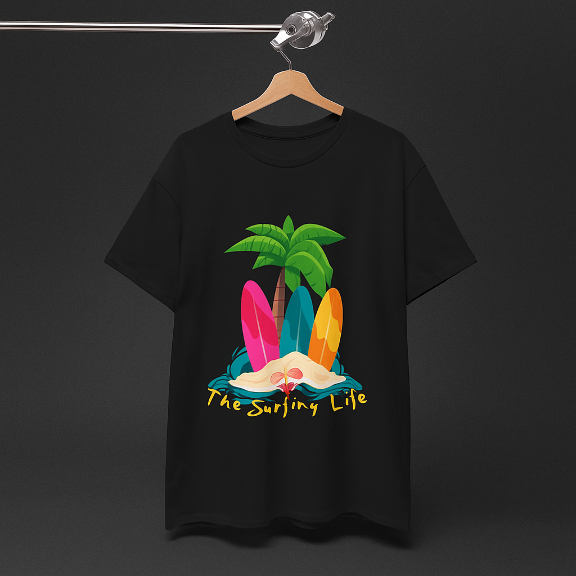 Tropical Surfing Life Tee, Unisex Heavy Cotton T-Shirt for Beach Lovers, Summer Fashion, Gifts for Surfers, Vacation Wear product thumbnail image Tropical Surfing Life Tee, Unisex Heavy Cotton T-Shirt for Beach Lovers, Summer Fashion, Gifts for Surfers, Vacation Wear product thumbnail image
