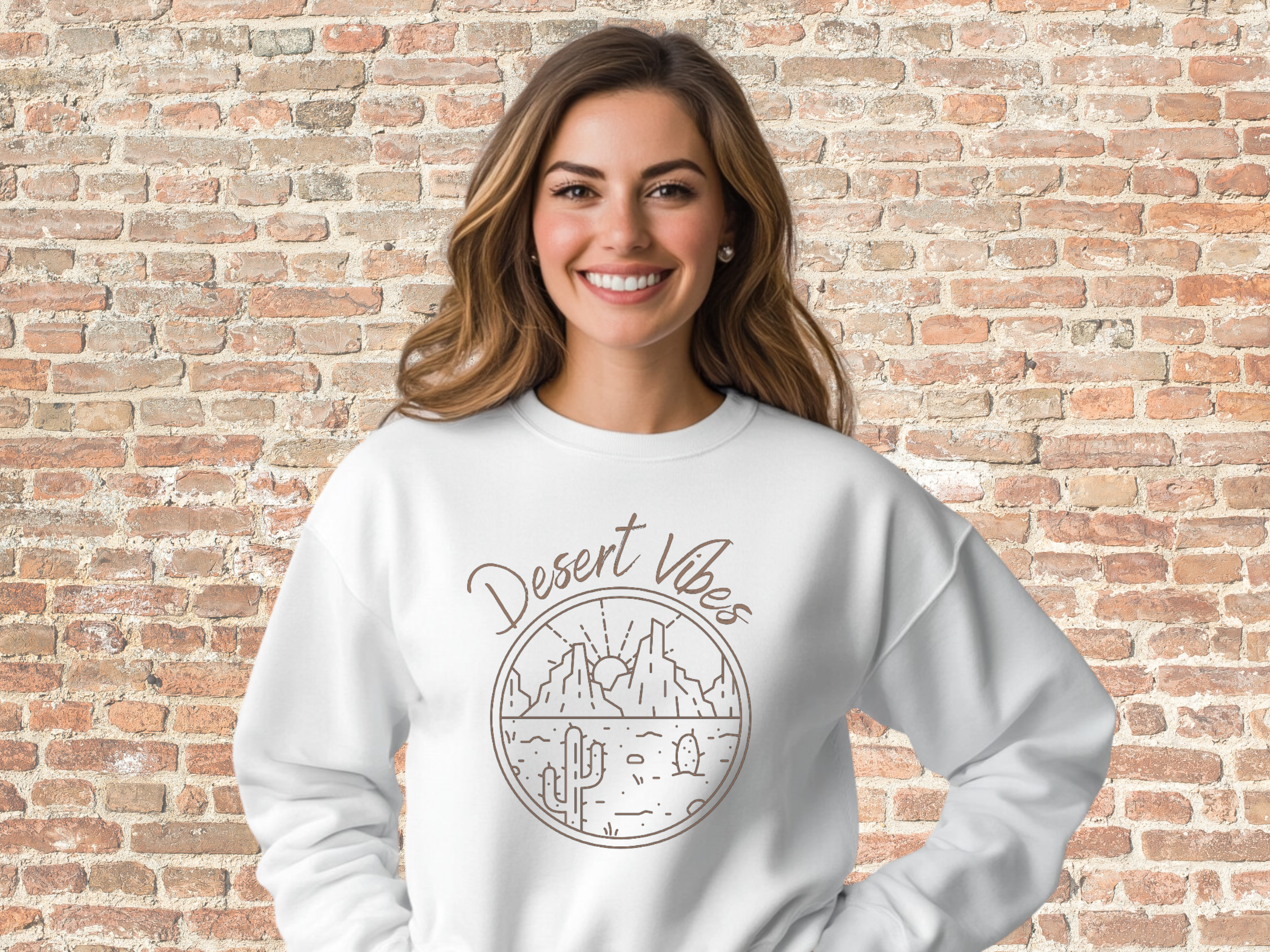 Desert Vibes Sweatshirt, Gildan 18000 Unisex Heavy Blend™ Crewneck Sweatshirt, Desert Sweatshirt, Adventure Gifts