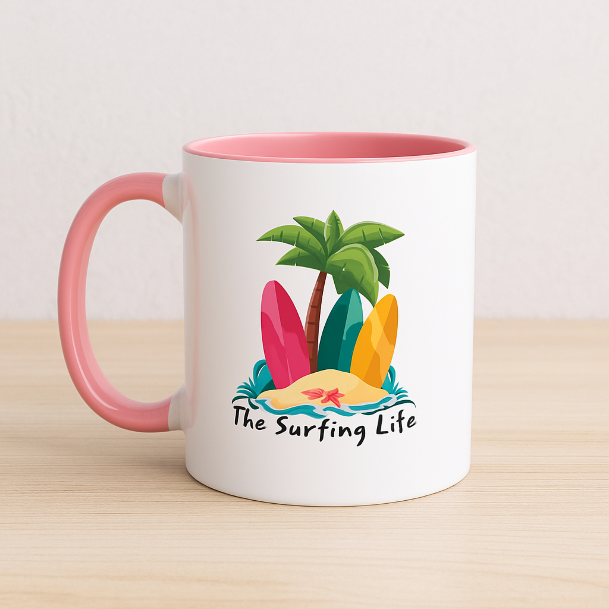 The Surfing Life Accent Coffee Mug Coastal Beach Mug Tropical Surf Mug 11oz 15oz Gift Summer Vacation Coffee Cup Island Vibes Mug product thumbnail image The Surfing Life Accent Coffee Mug Coastal Beach Mug Tropical Surf Mug 11oz 15oz Gift Summer Vacation Coffee Cup Island Vibes Mug product thumbnail image