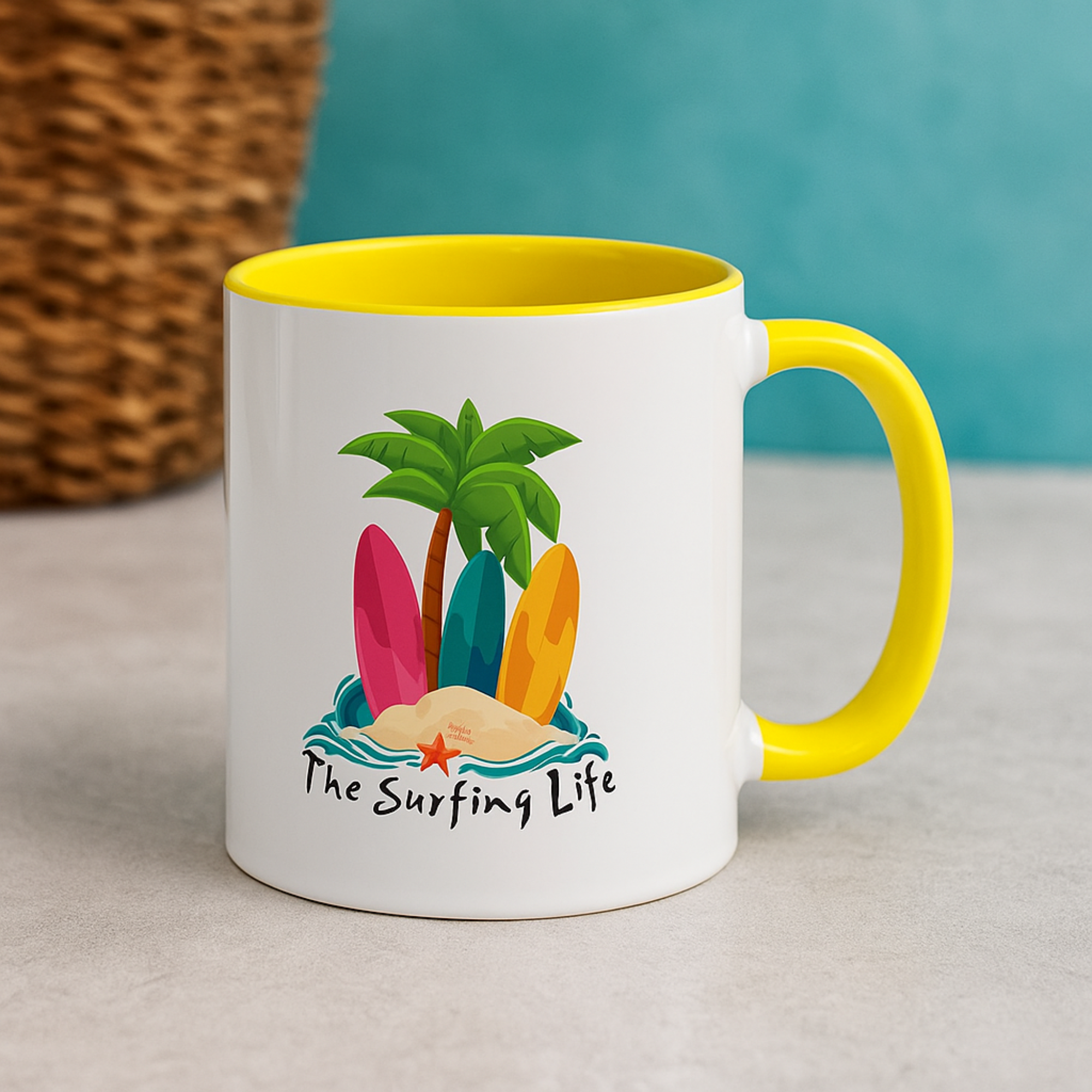 The Surfing Life Accent Coffee Mug Coastal Beach Mug Tropical Surf Mug 11oz 15oz Gift Summer Vacation Coffee Cup Island Vibes Mug product thumbnail image The Surfing Life Accent Coffee Mug Coastal Beach Mug Tropical Surf Mug 11oz 15oz Gift Summer Vacation Coffee Cup Island Vibes Mug product thumbnail image