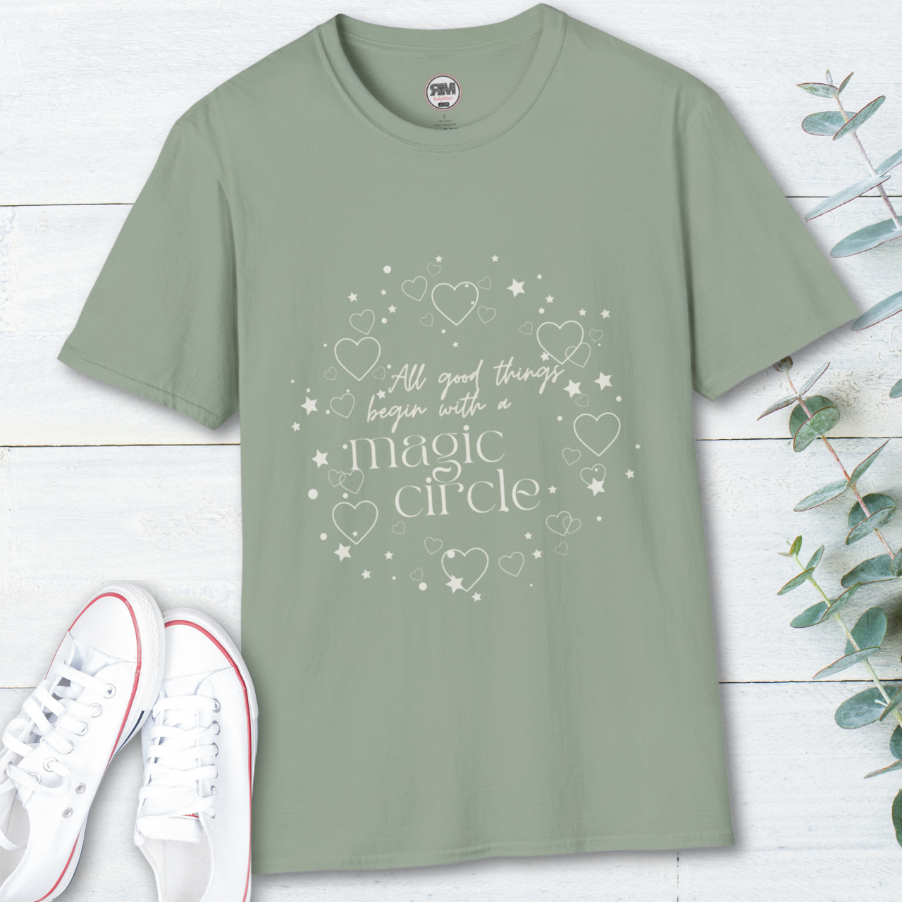 Every Good Thing Begins With A Magic Circle Tee product thumbnail image Every Good Thing Begins With A Magic Circle Tee product thumbnail image