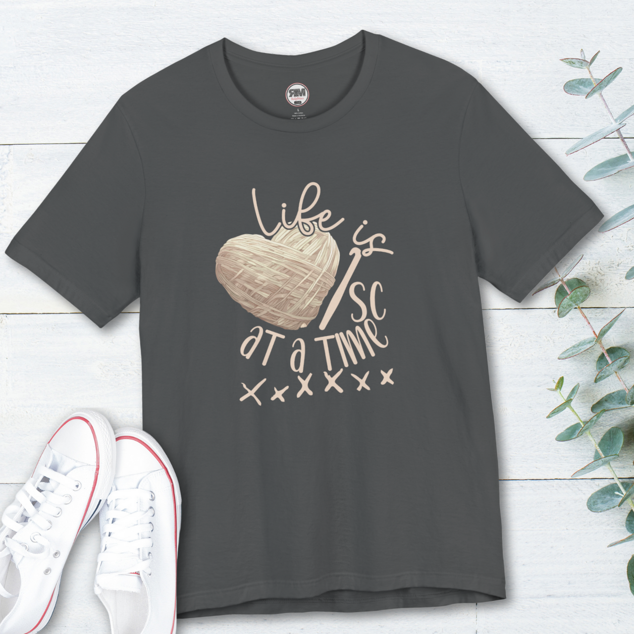 Crochet Lover Tshirt Life Is One Single Crochet At A Time Crochet Addict Gift Idea