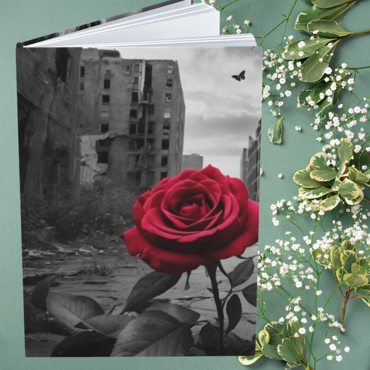 Lonely Rose - Hardcover Journal 