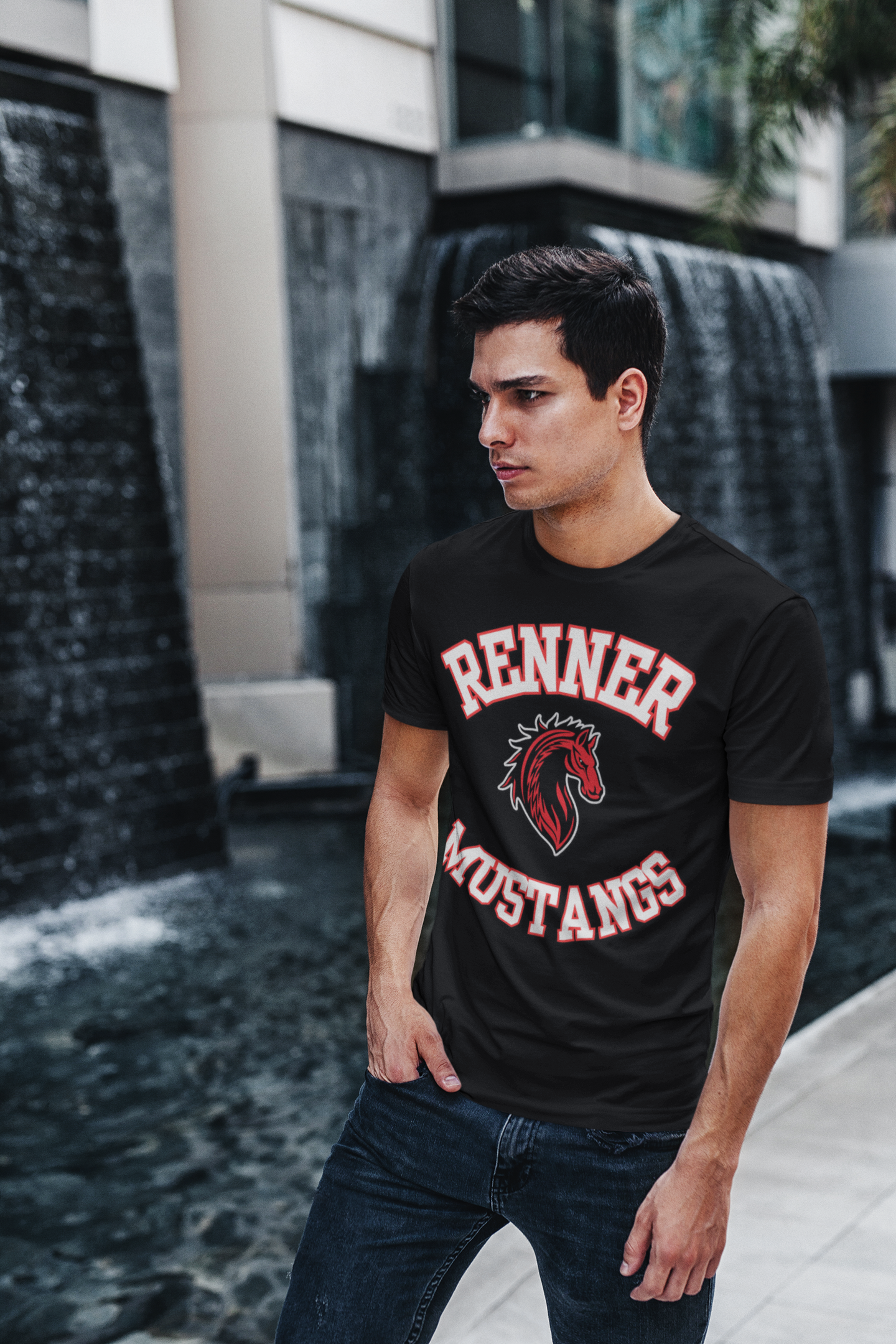 Renner Mustangs Unisex T-Shirt for Middle School and Sports product thumbnail image Renner Mustangs Unisex T-Shirt for Middle School and Sports product thumbnail image