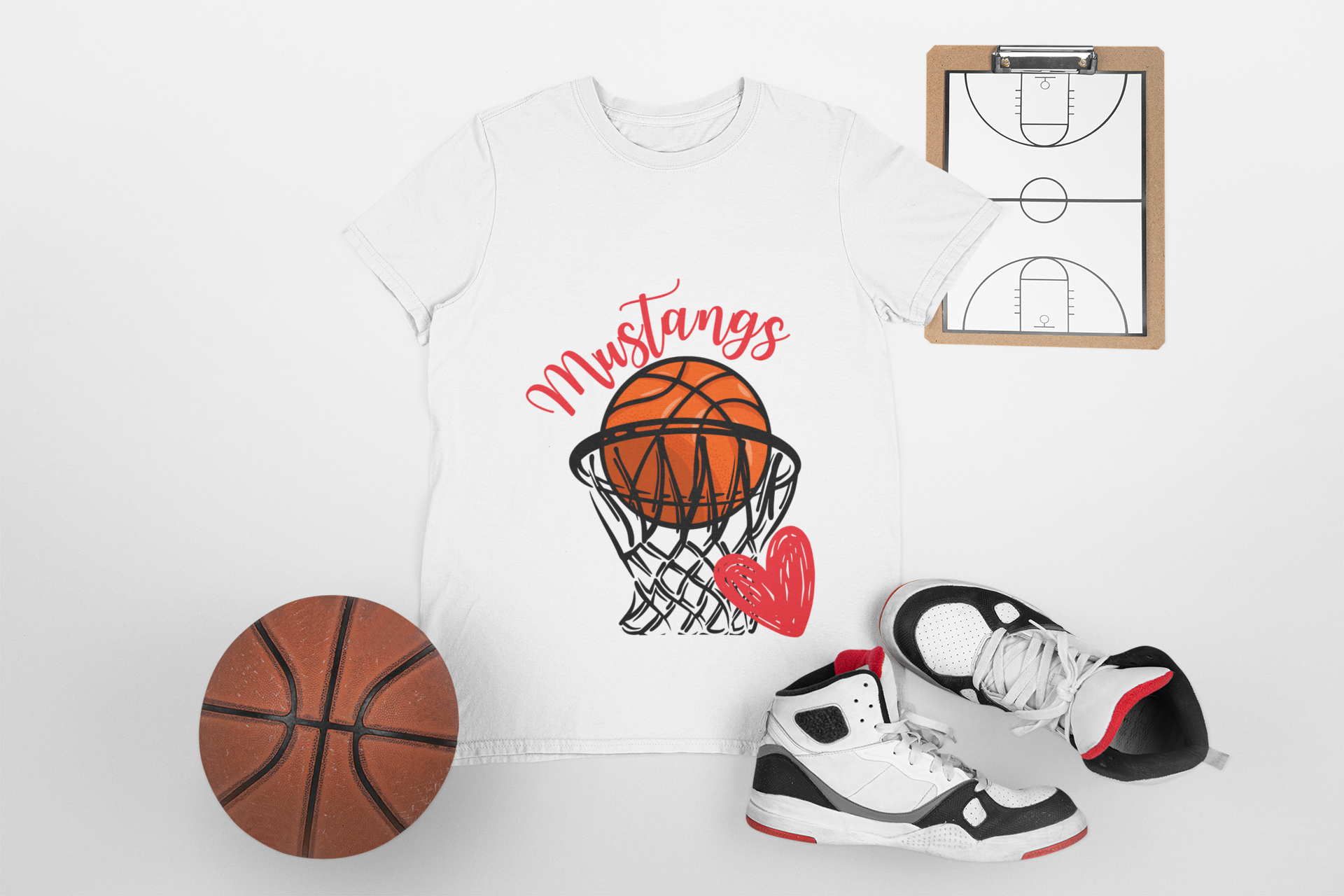 Renner Mustangs Basketball Tee | Casual Wear, Graphic Tee, Sports Fans, 