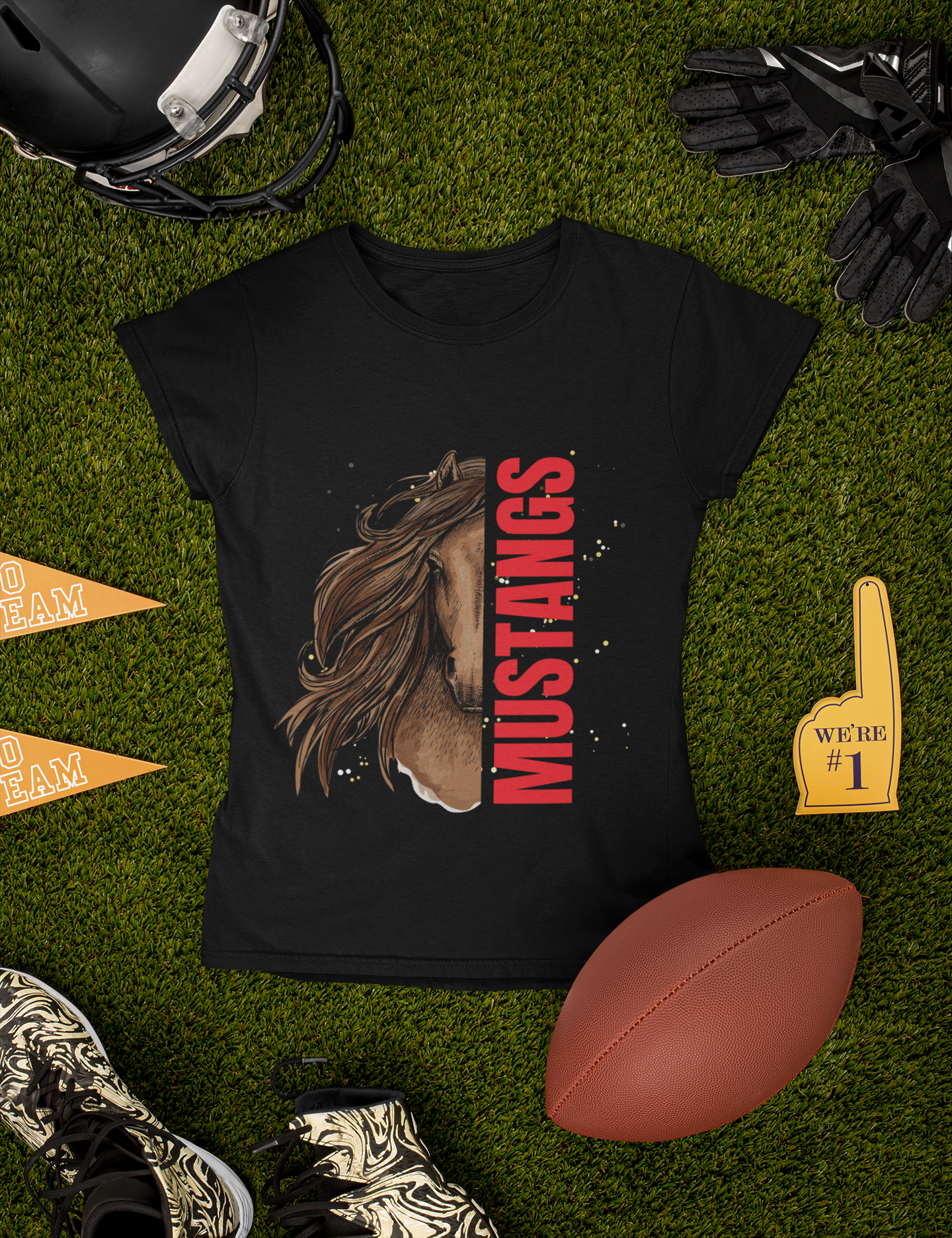 Mustangs Unisex T-Shirt for Renner Middle School 