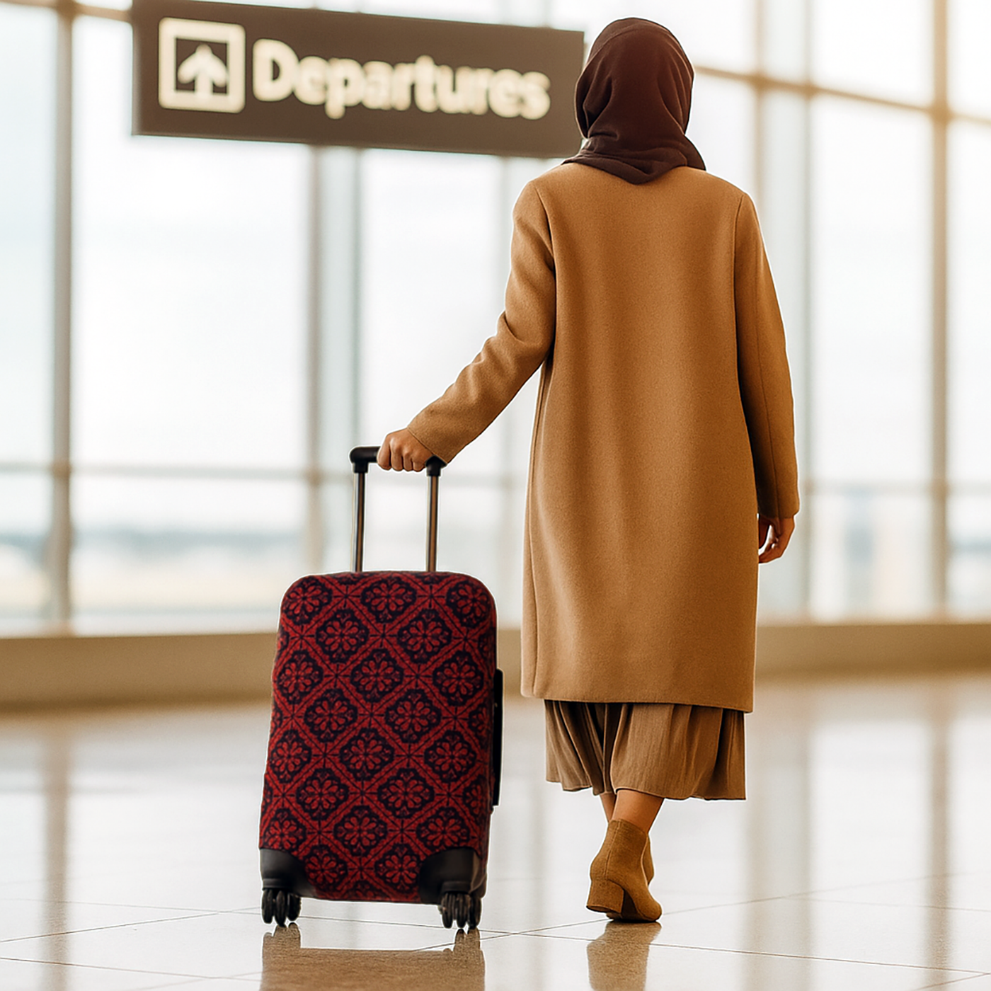 Tatreez Heritage | Black Luggage Sleeve product thumbnail image Tatreez Heritage | Black Luggage Sleeve product thumbnail image