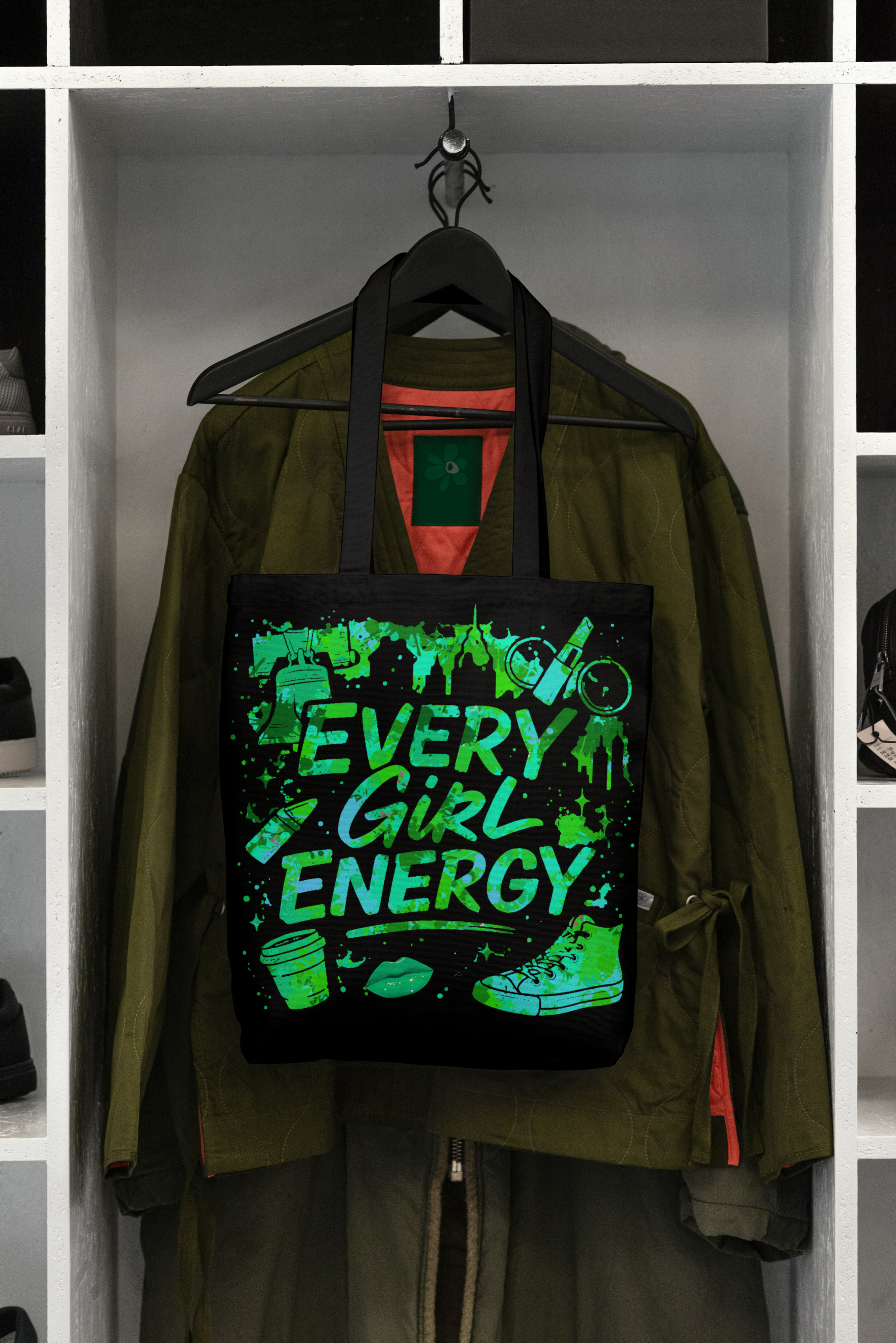 Green Blue - Philly Girl Energy Tote Bag Green Blue - Philly Girl Energy Tote Bag