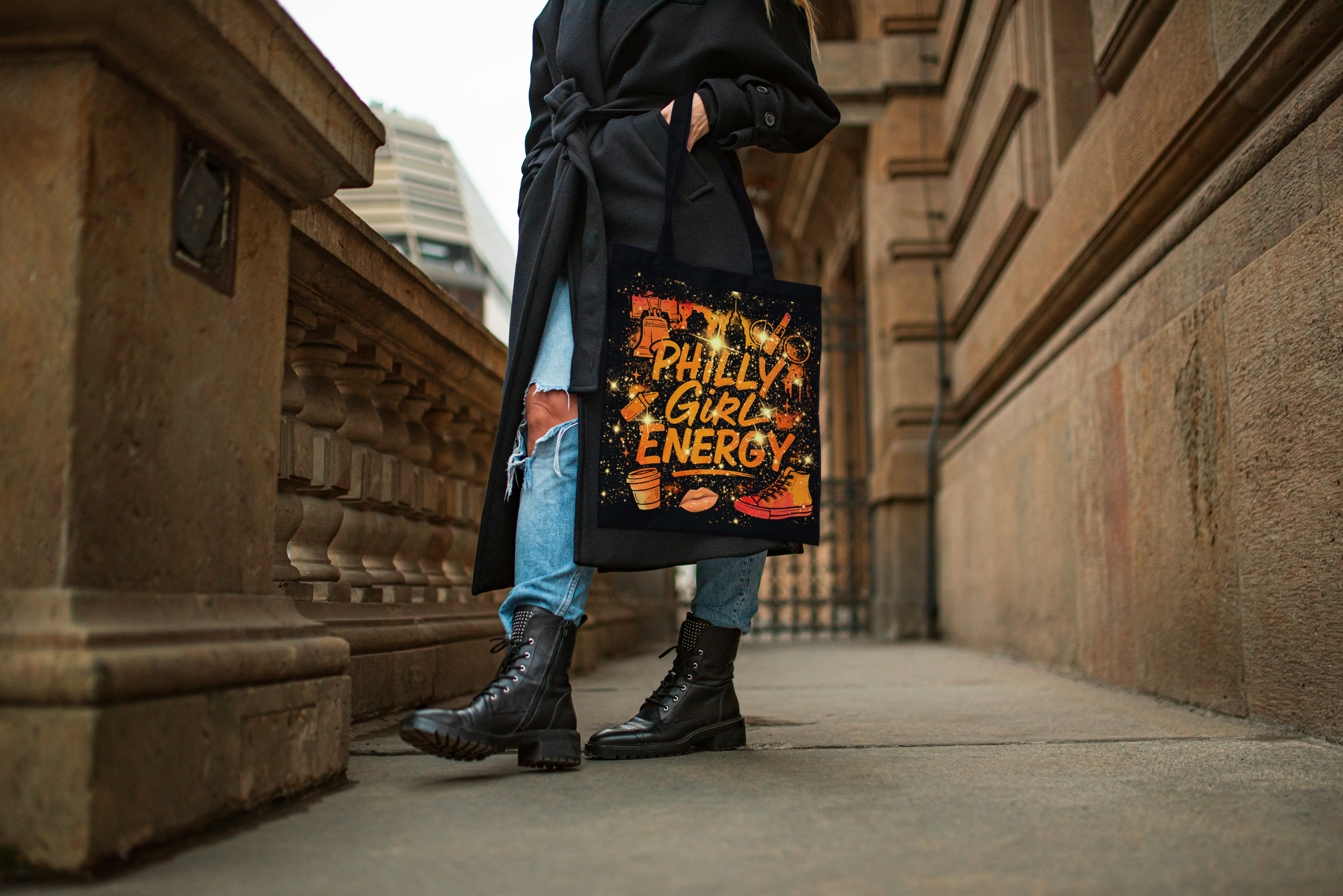 Orange - Philly Girl Energy Tote Bag Orange - Philly Girl Energy Tote Bag
