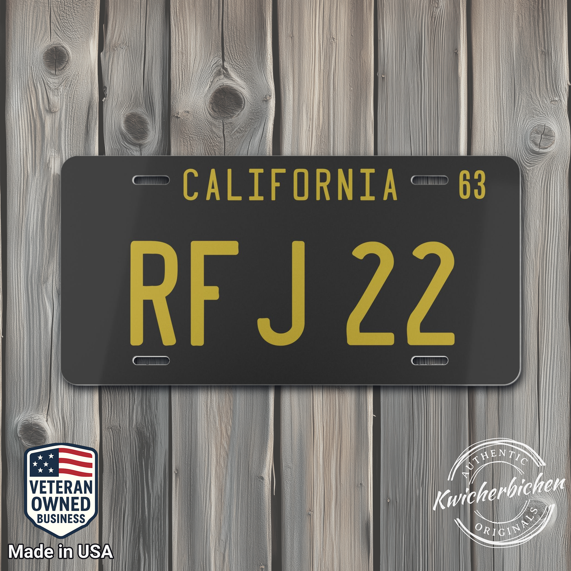 California RF J 22 License Plate