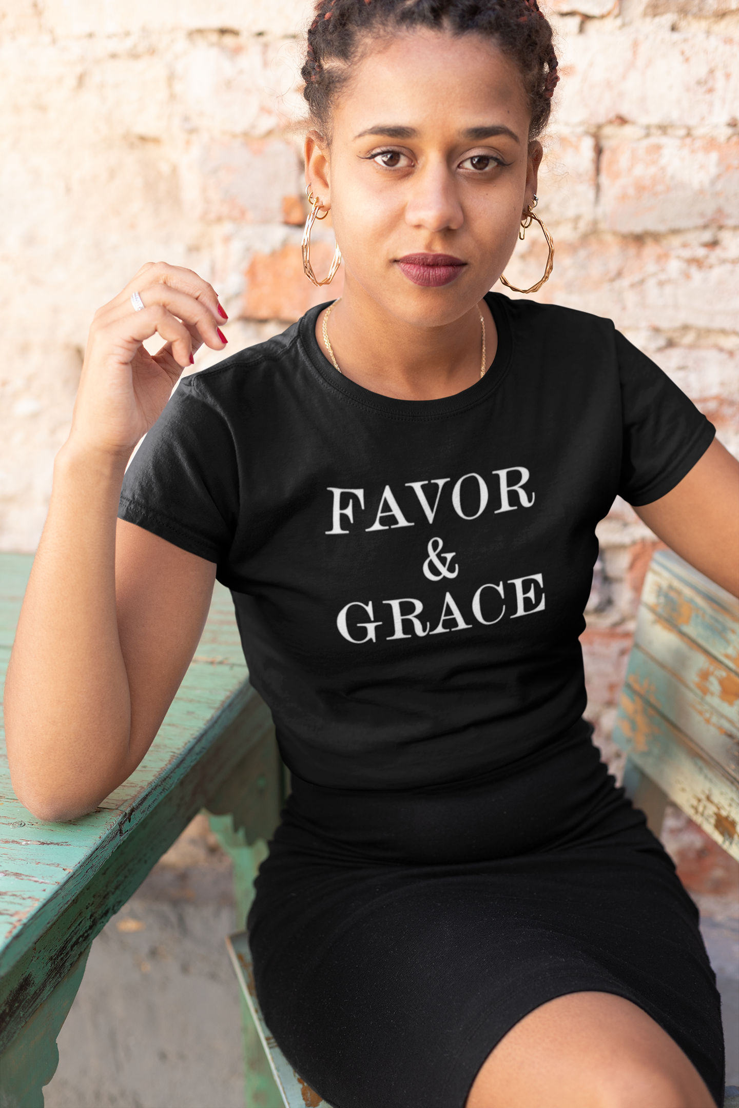  Favor &amp; Grace Unisex T-Shirt – Empowering Faith-Based Tee for Women | Strength, Spiritual Resilience, Hello Me Apparel product thumbnail image