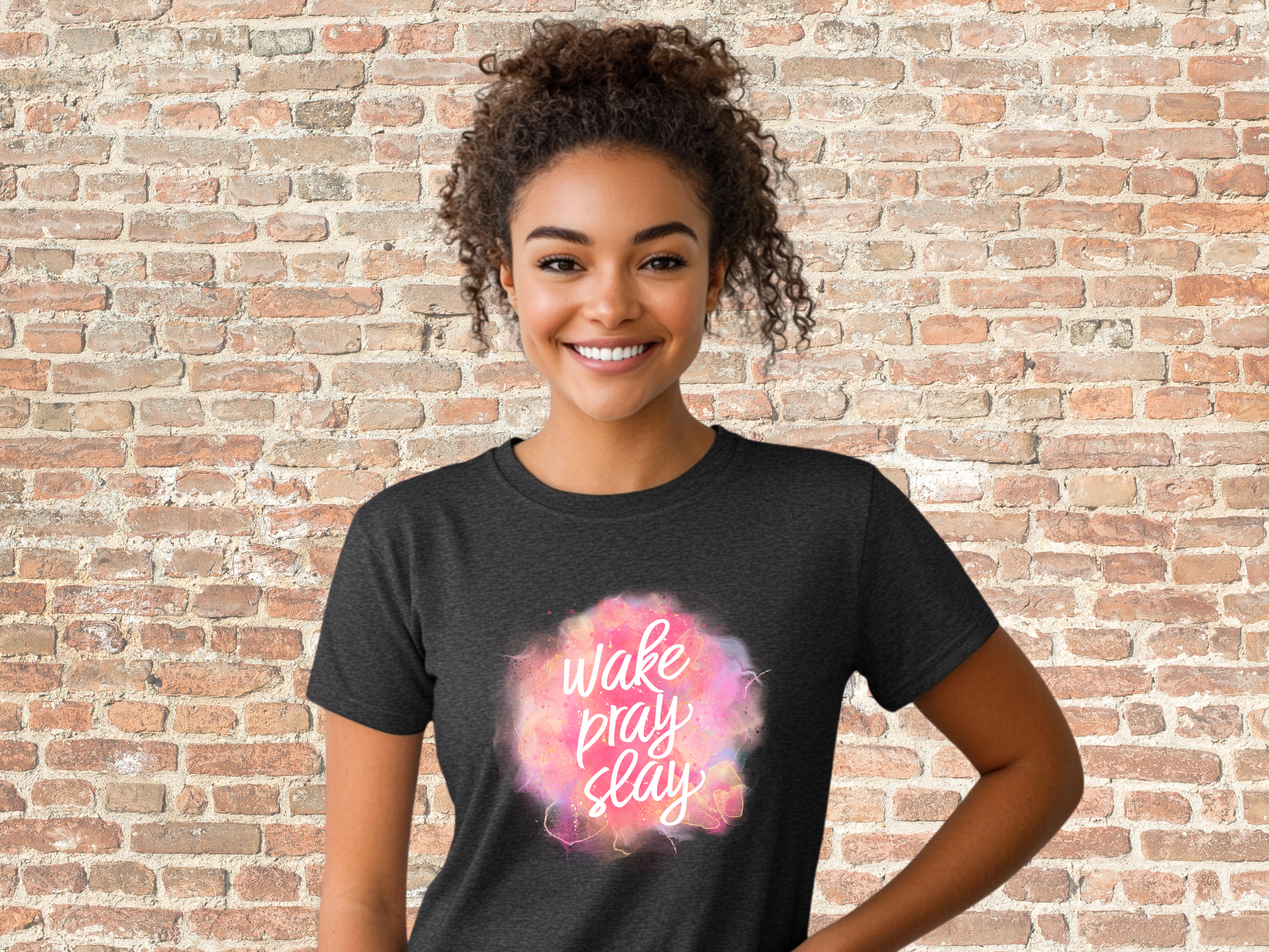 Wake Pray Slay Gilden Unisex Softstyle Short Sleeve Inspirational Tee Shirt