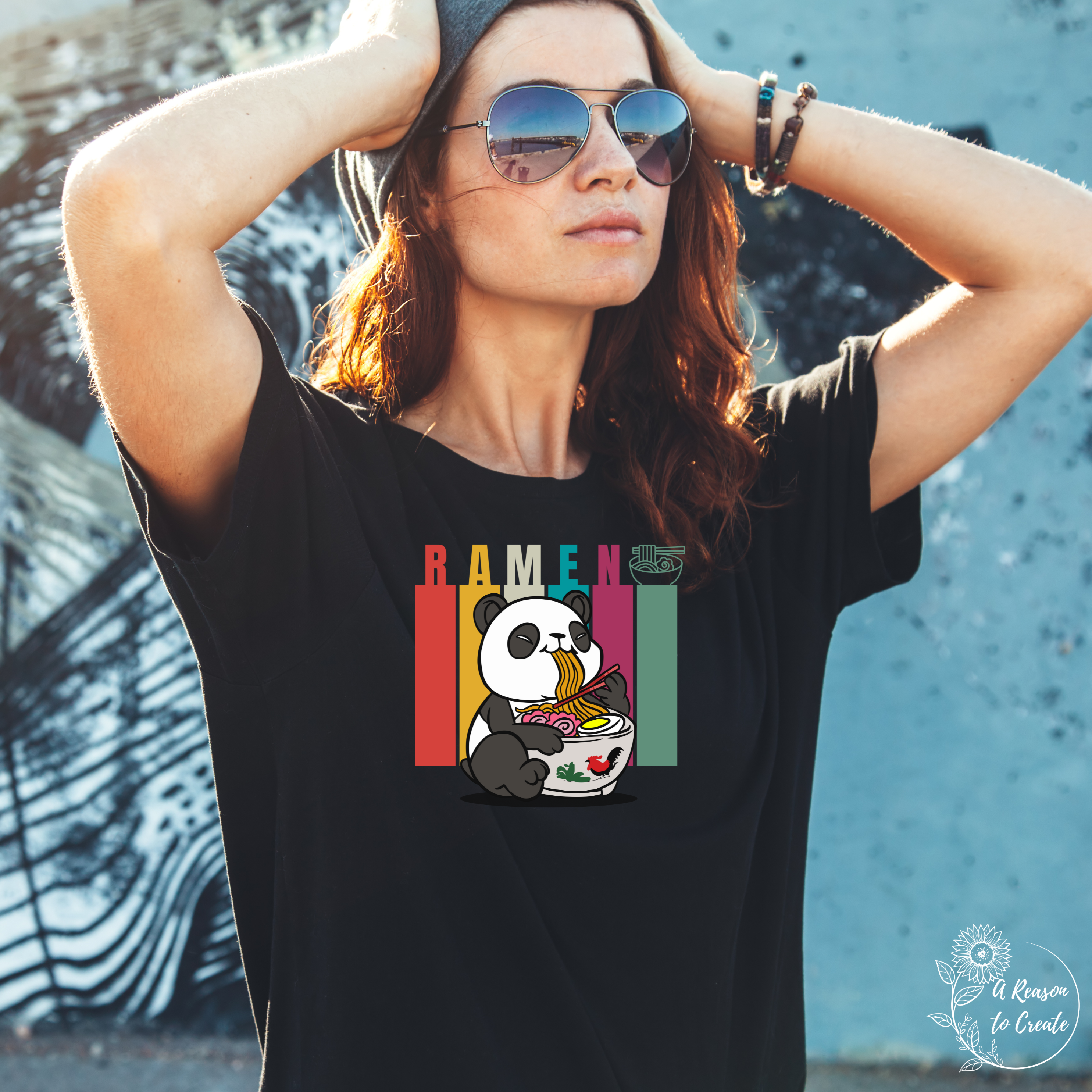 Cute Panda Ramen T-Shirt, Graphic Tee, Unisex Apparel, Foodie Gift, Cute Animal Shirt, Casual Wear, Fun Kitchen Decor product thumbnail image